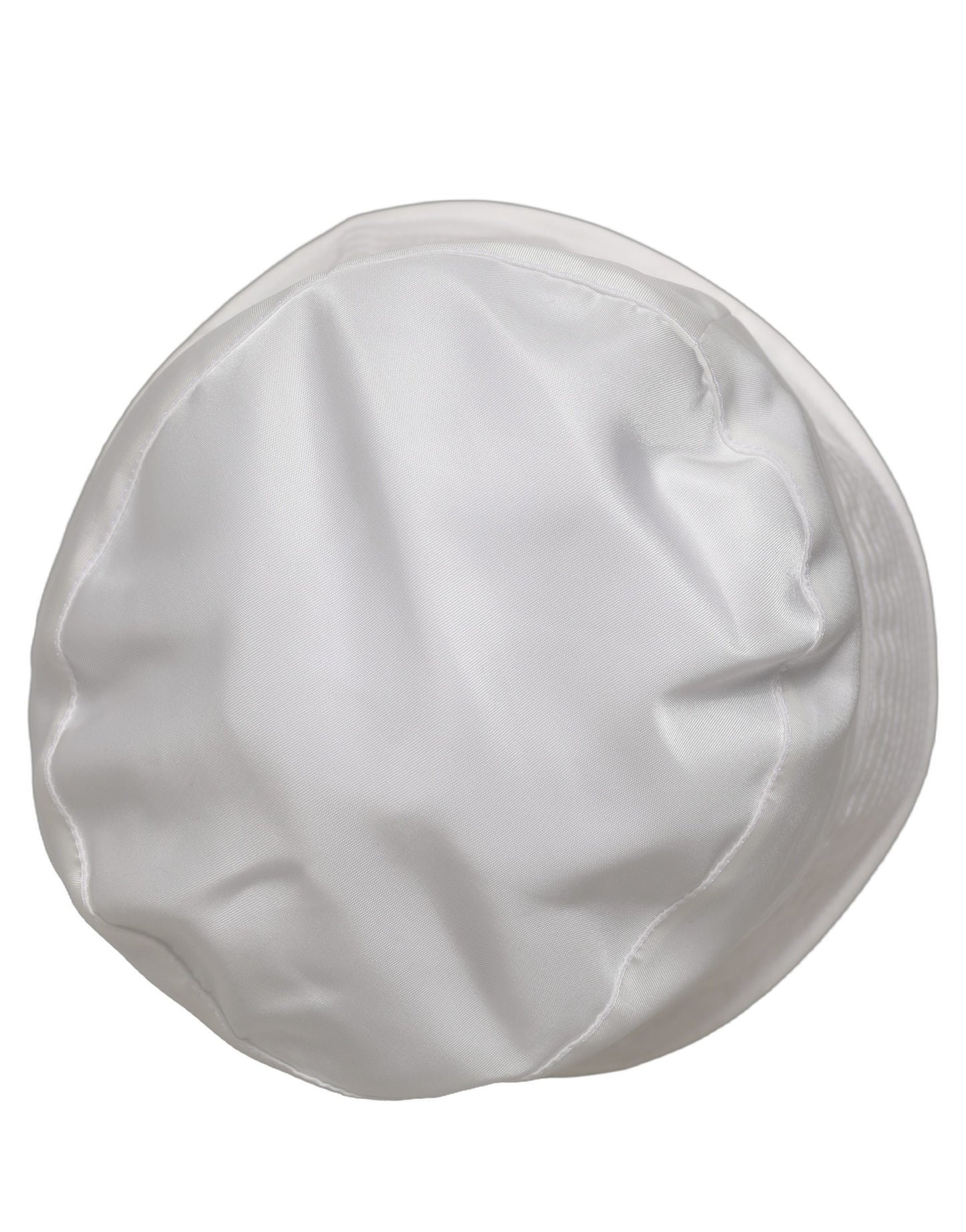 Men White Nylon Wide Brim Bucket Capello Hat