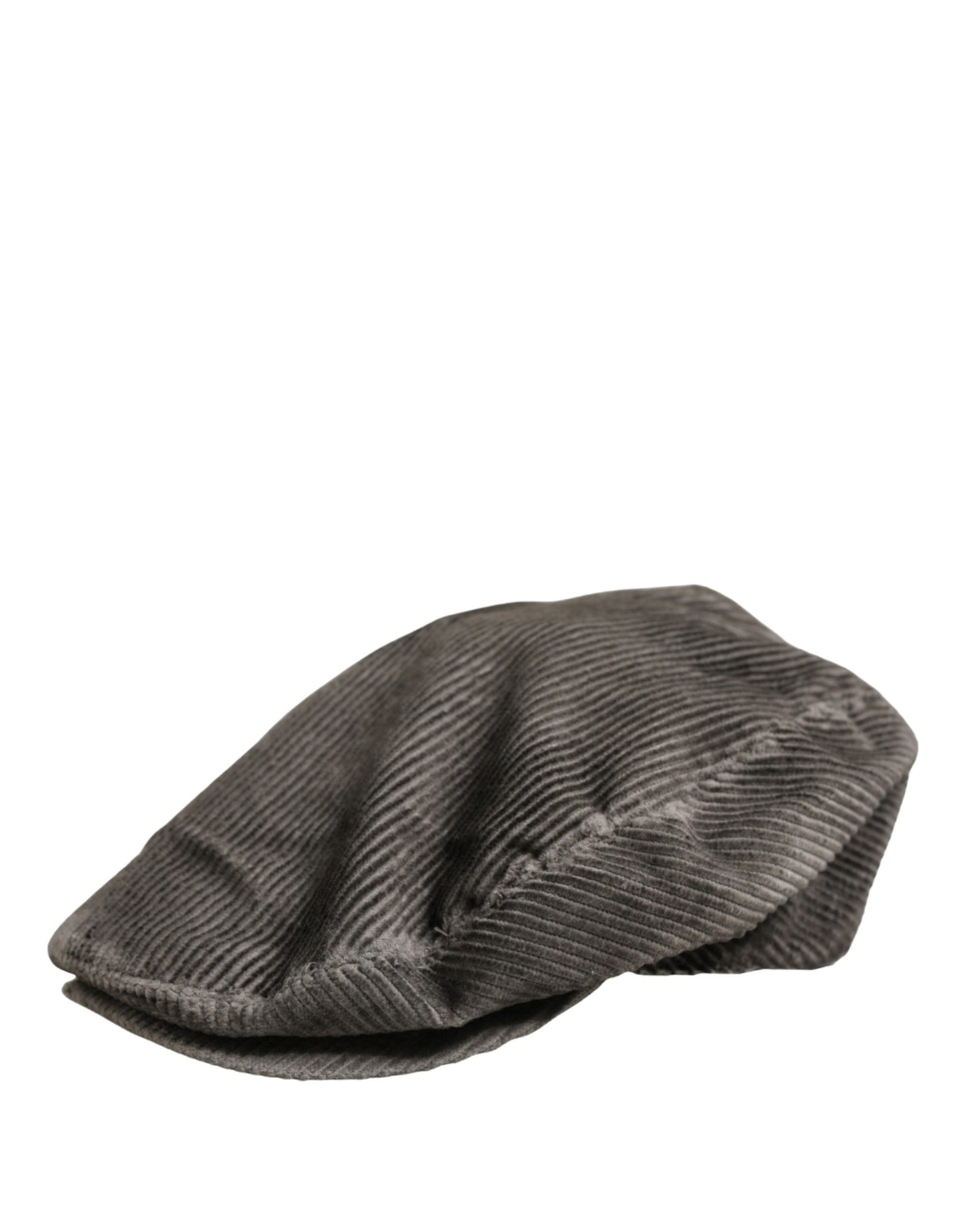 Men Grey Cotton Corduroy Cloth Newsboy Cap Hat
