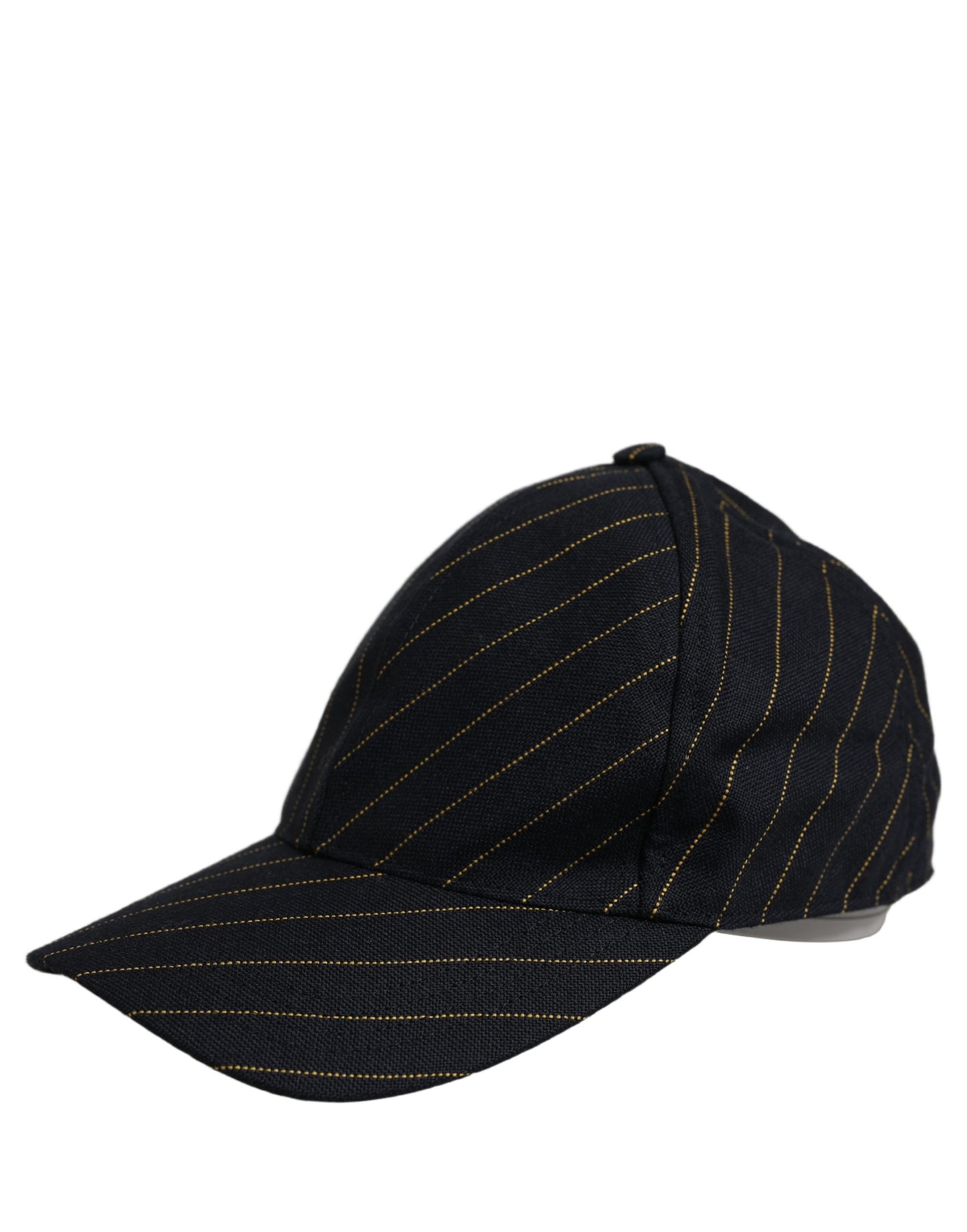 Black Gold Pinstriped Cotton Baseball Cap Hat