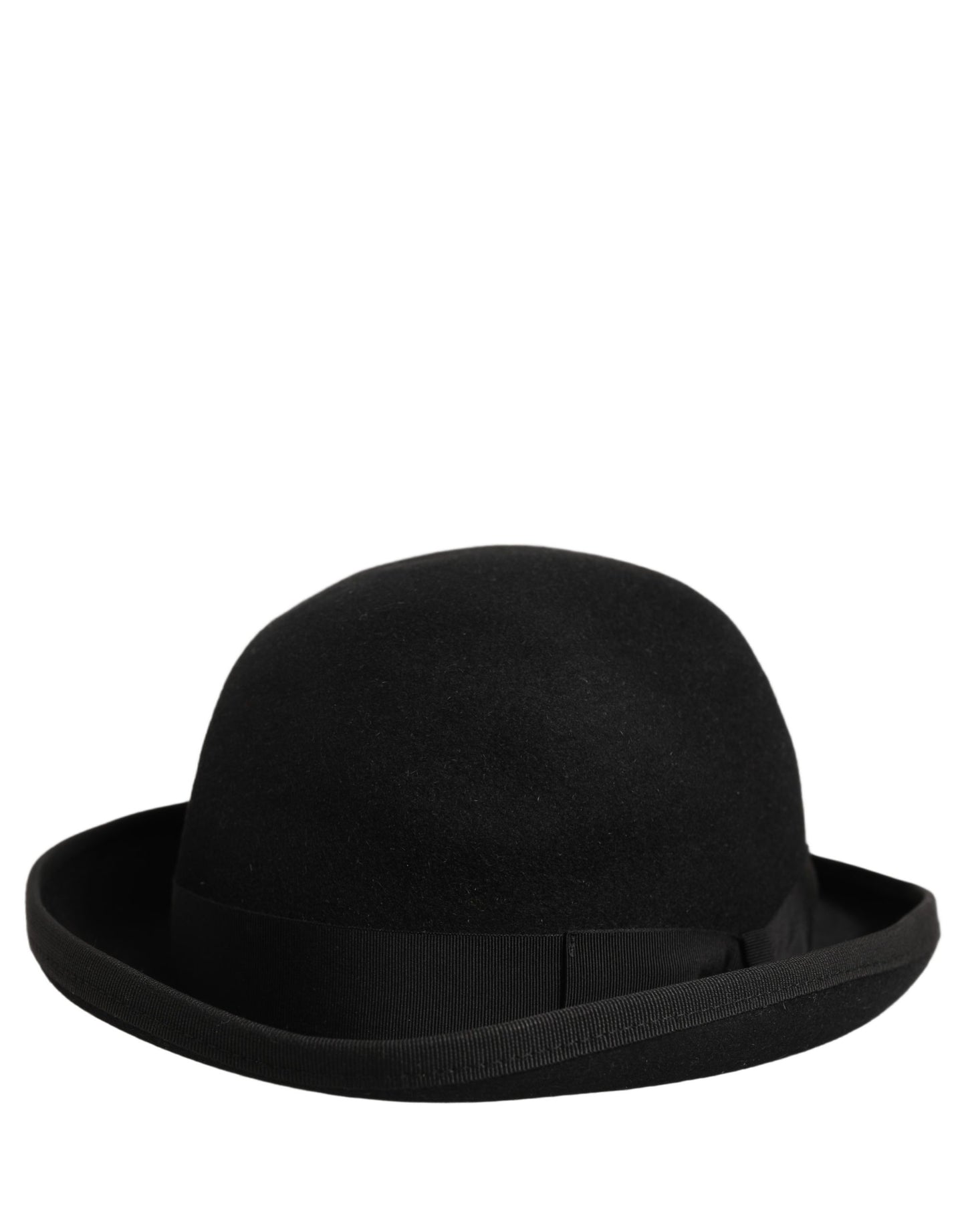 Men Black Rabbit Fur Felt Bowler Capello Hat