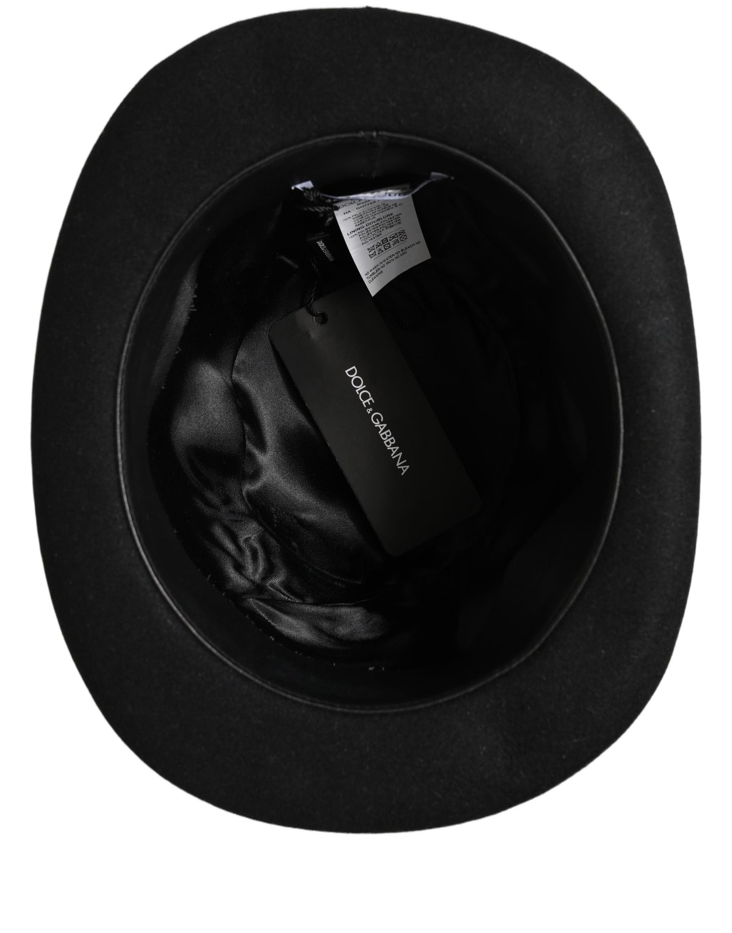 Men Black Rabbit Fur Felt Bowler Capello Hat