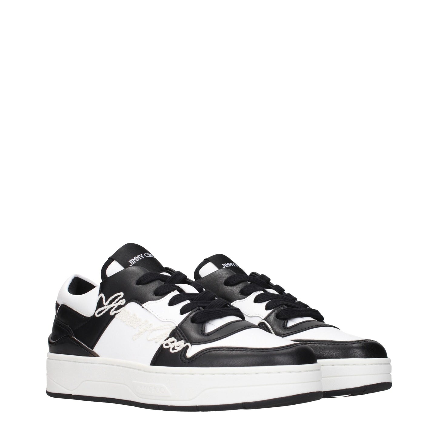 Black Leather Low Top Sneakers
