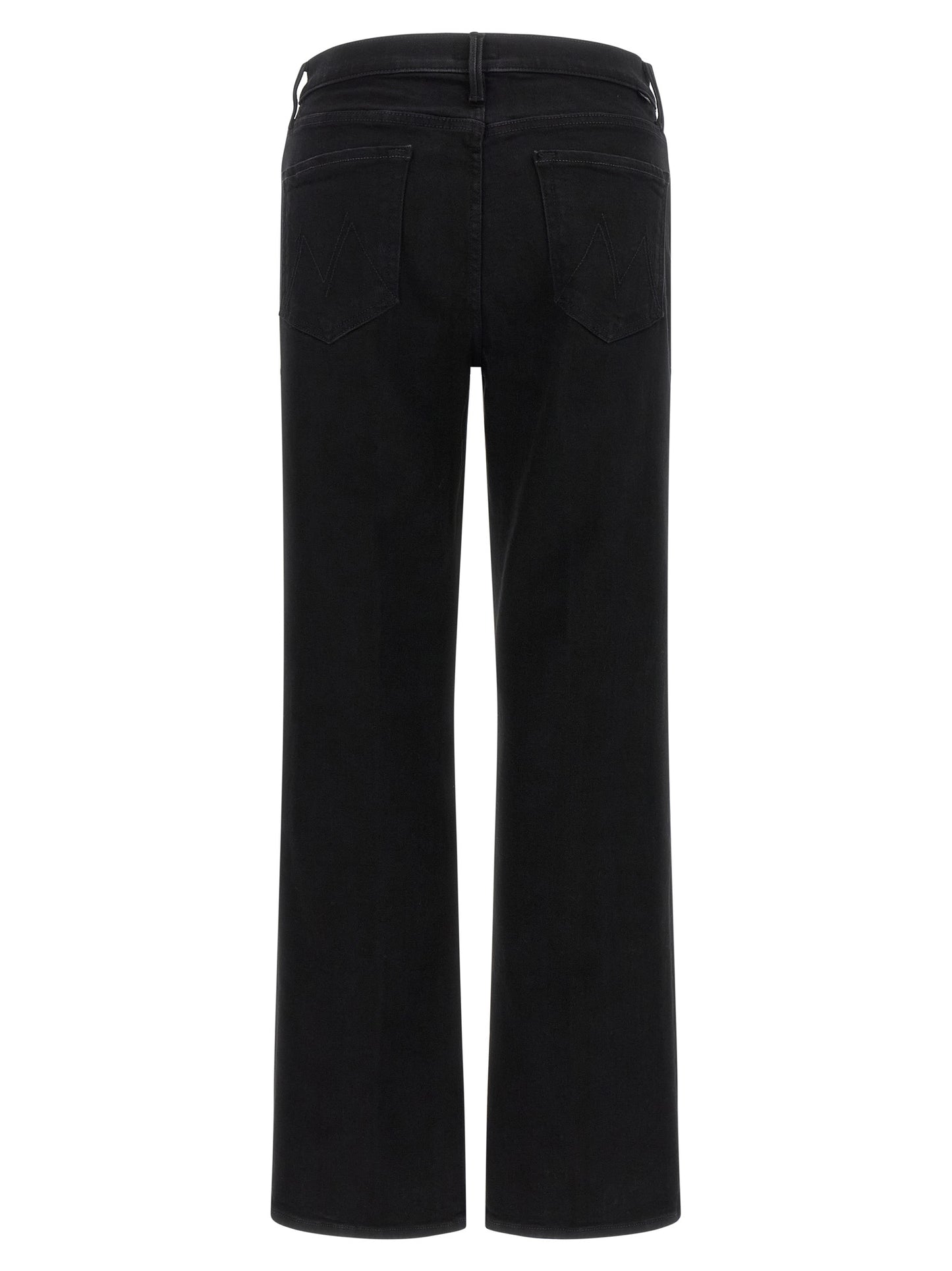 Black Cotton Flared Jeans