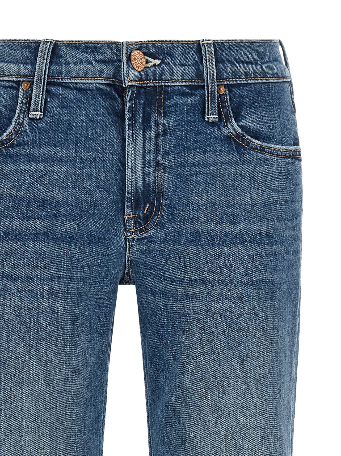 Blue Cotton Bootcut Jeans