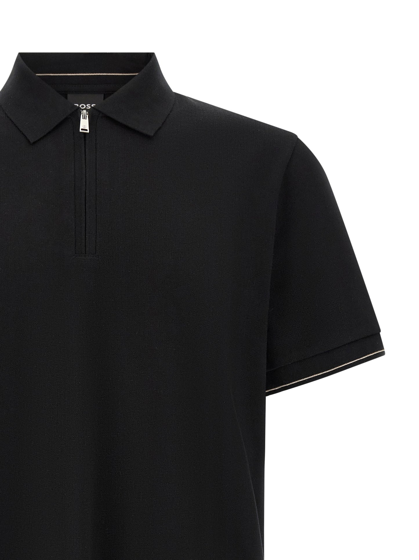 Black Cotton Polo Shirt