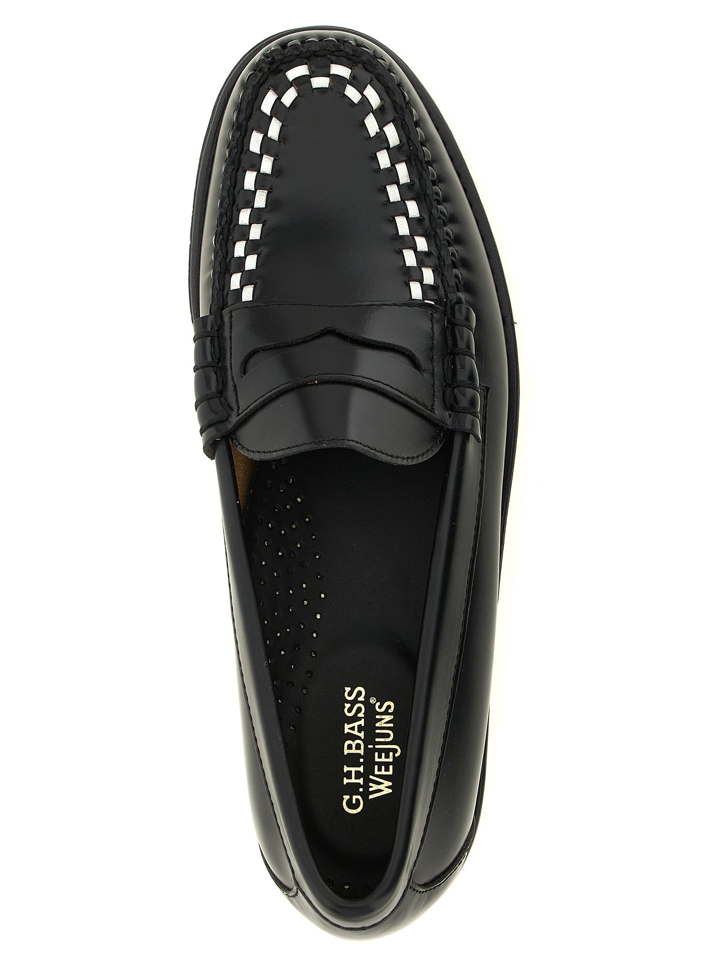 Bicolor Cowhide Slip-On Loafers