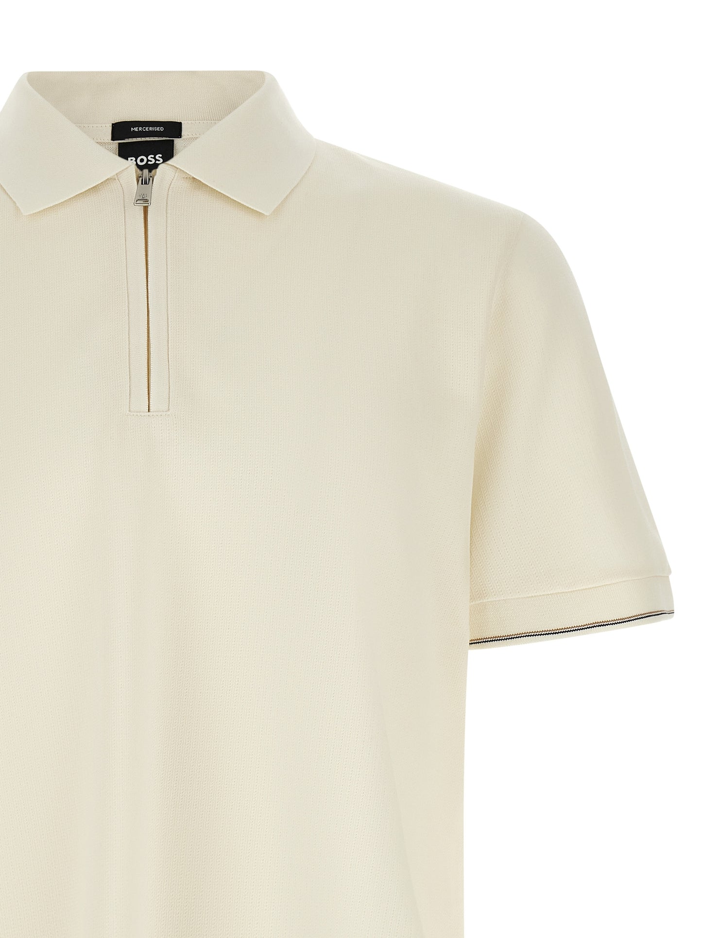 Beige Cotton Polo Shirt