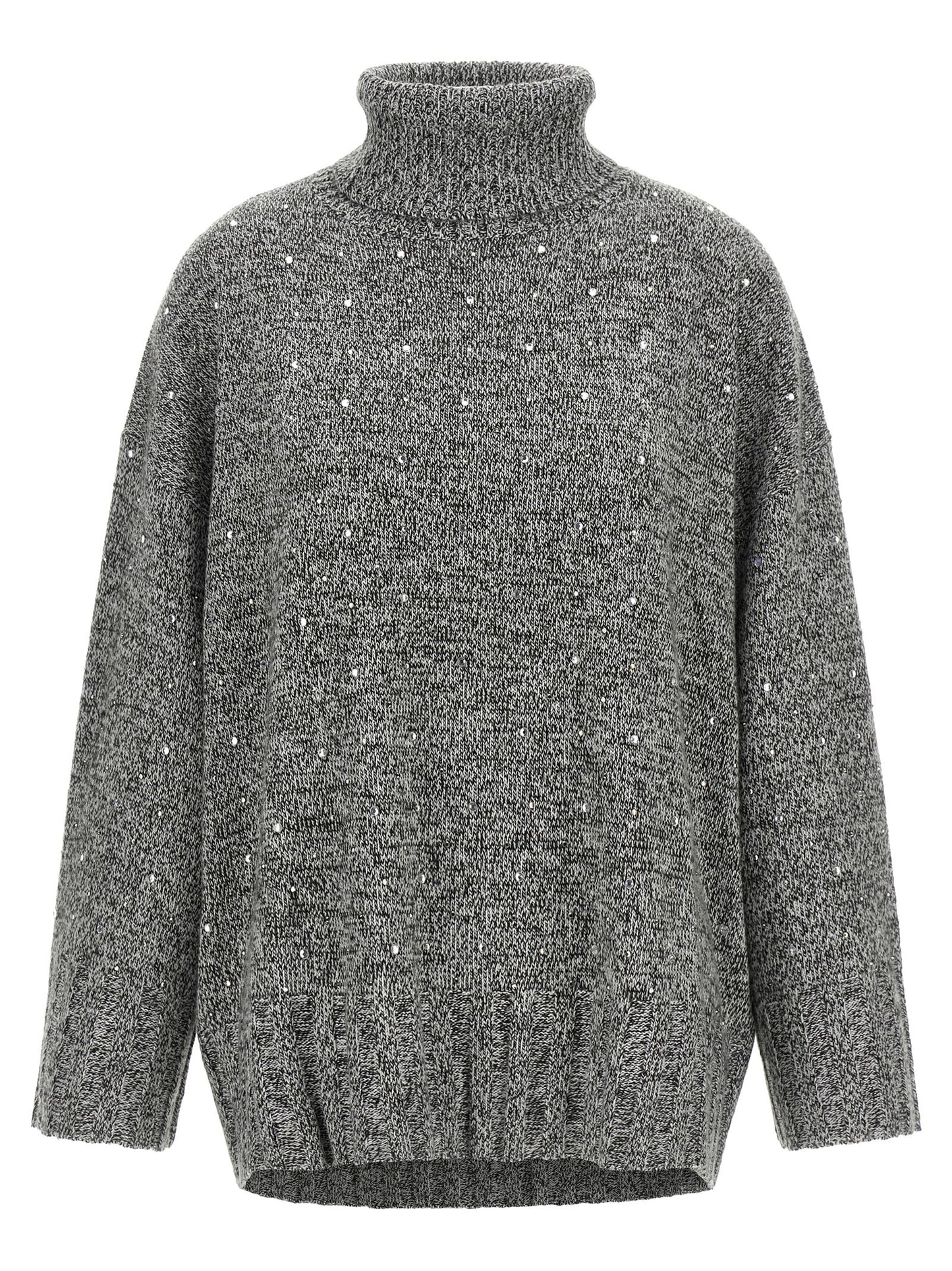 Gray Polyester Cardigan