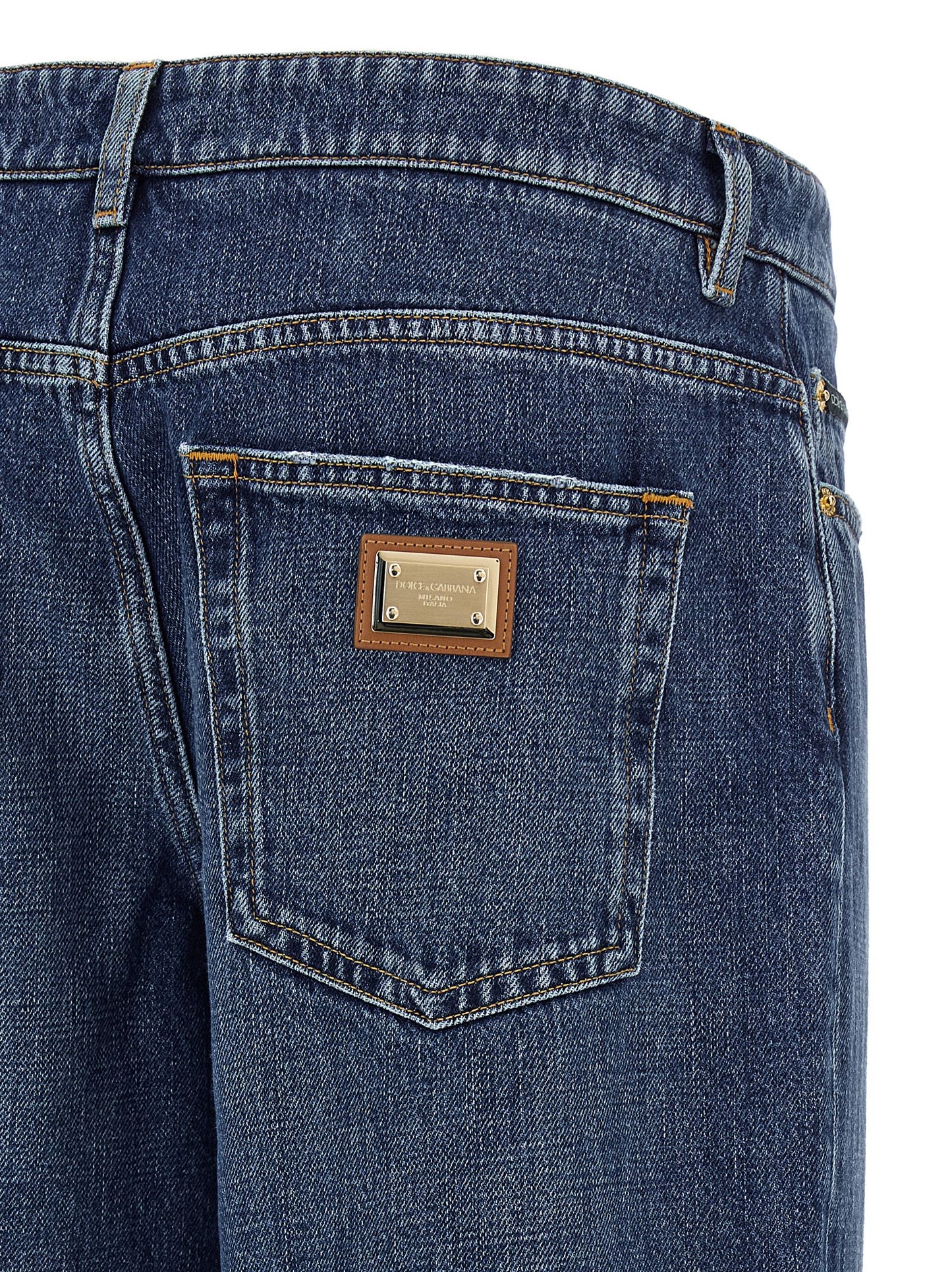 Blue Cotton Relaxed Fit Jeans