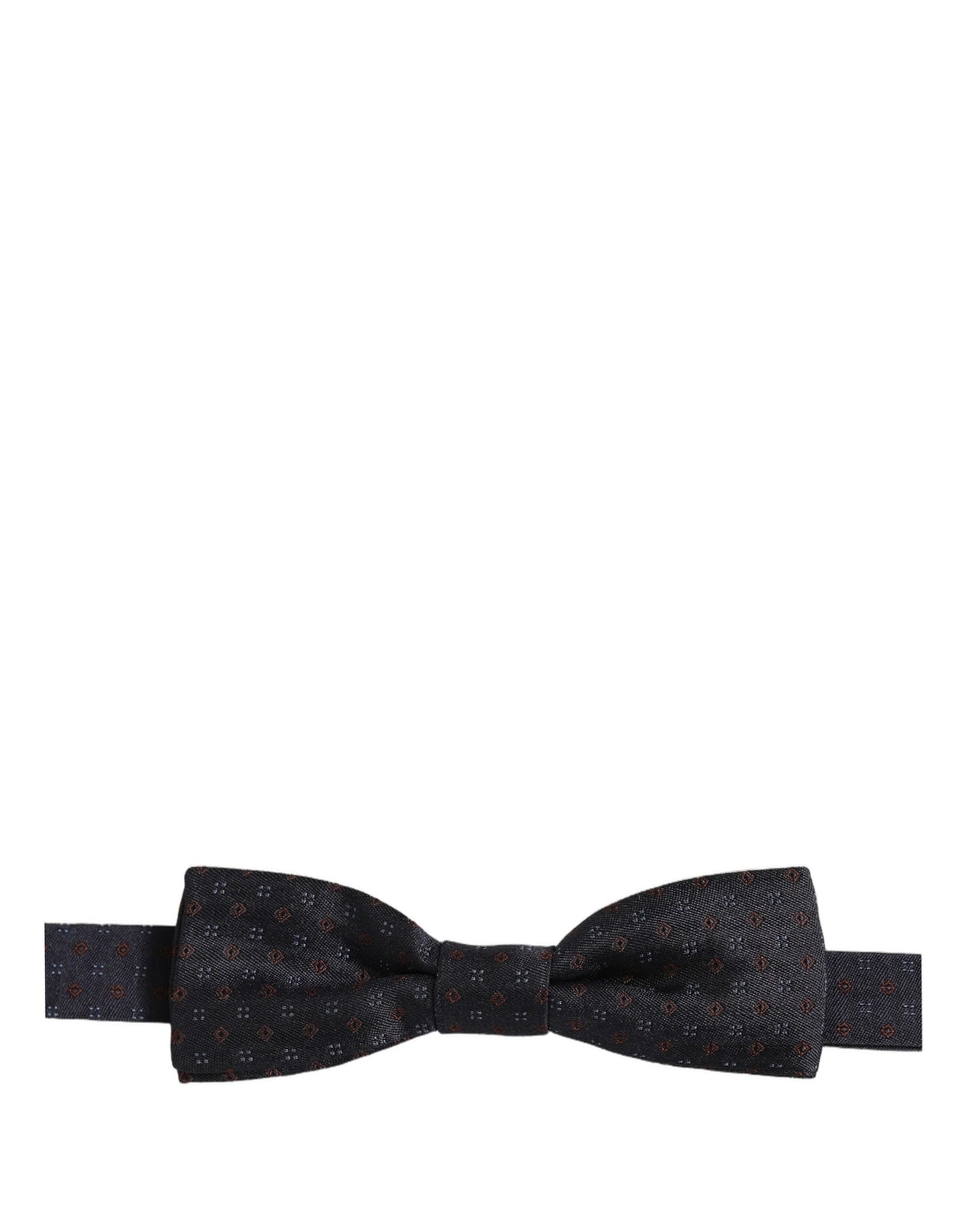Black Diamond Pattern Adjustable Neck Papillon Bow Tie