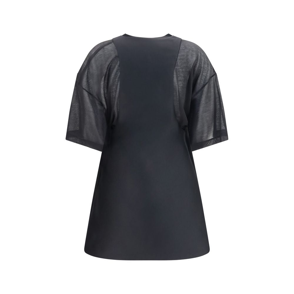 Black Wool Oves Aries Casual Dress