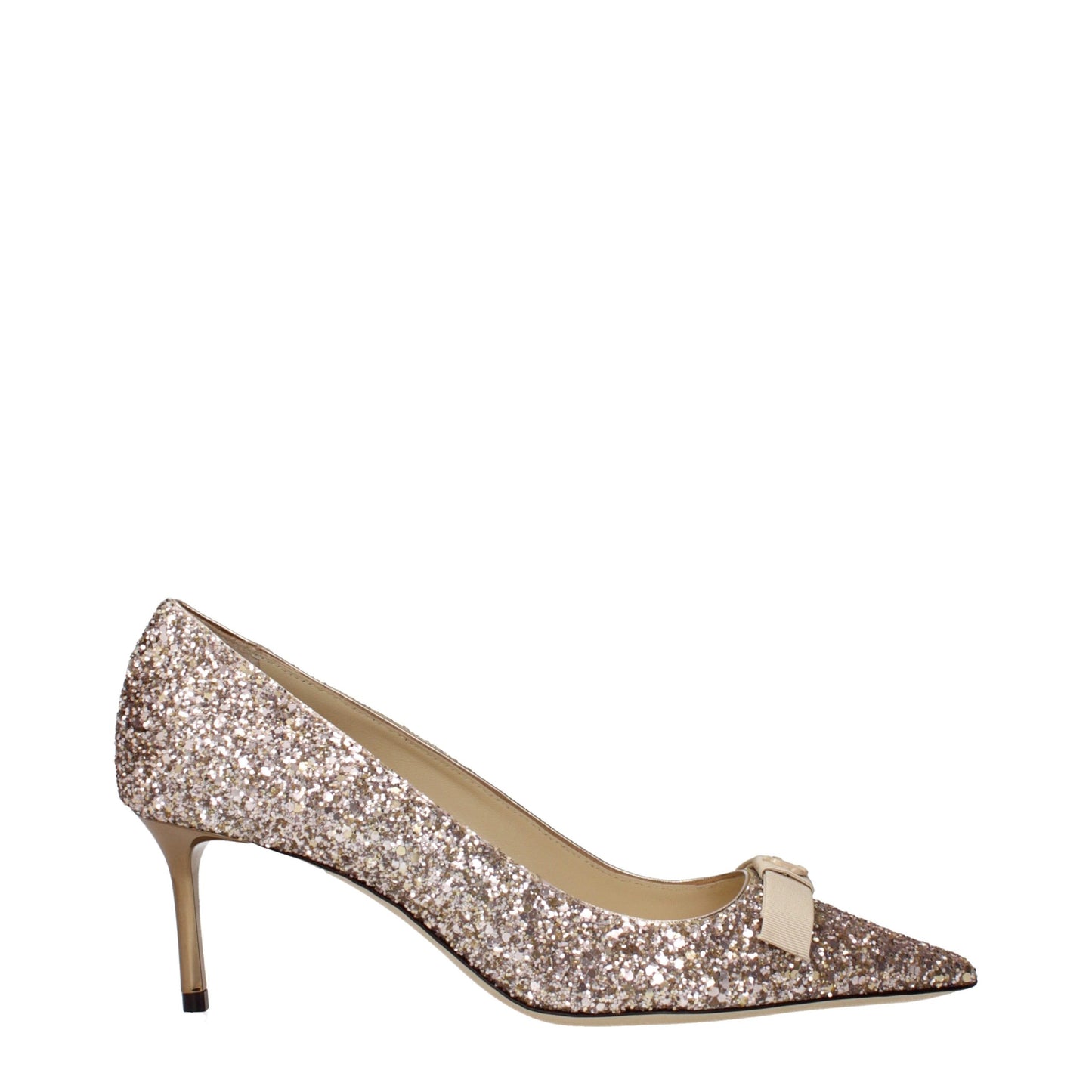 Pink Plastic Mid Heel Pumps