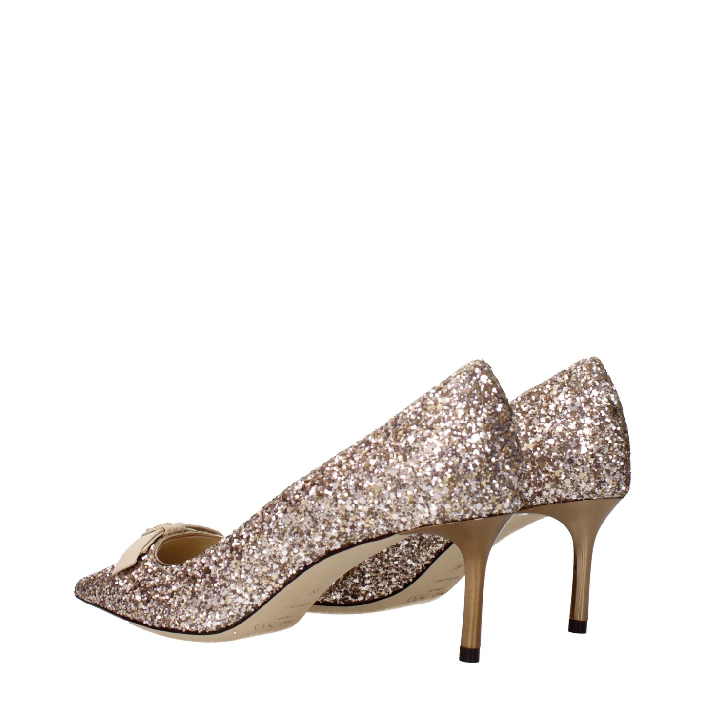 Pink Plastic Mid Heel Pumps