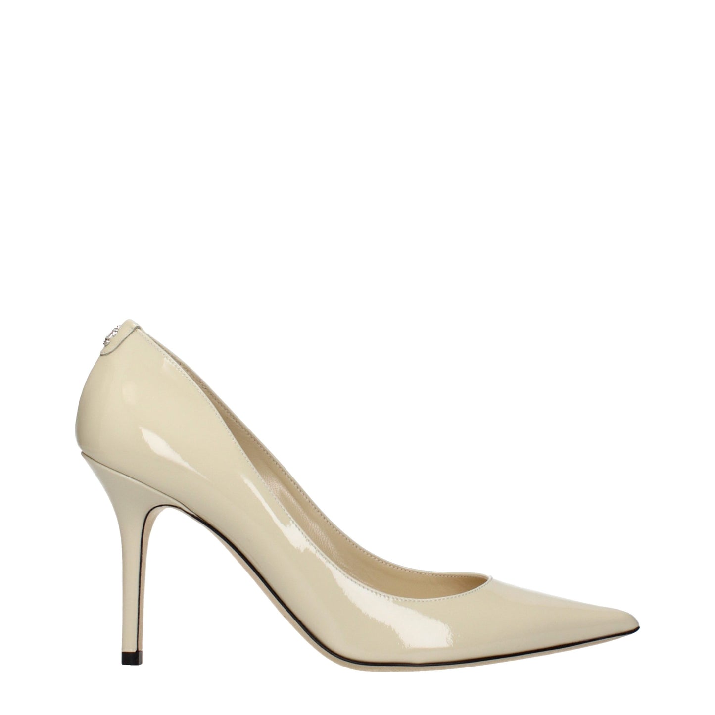 Beige Leather High Heel Pumps