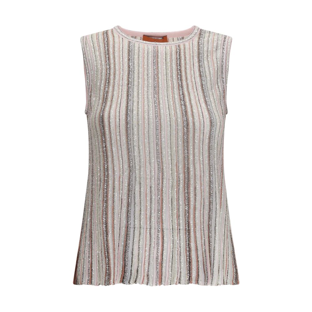 Multicolor Rayon Sleeveles T-Shirt