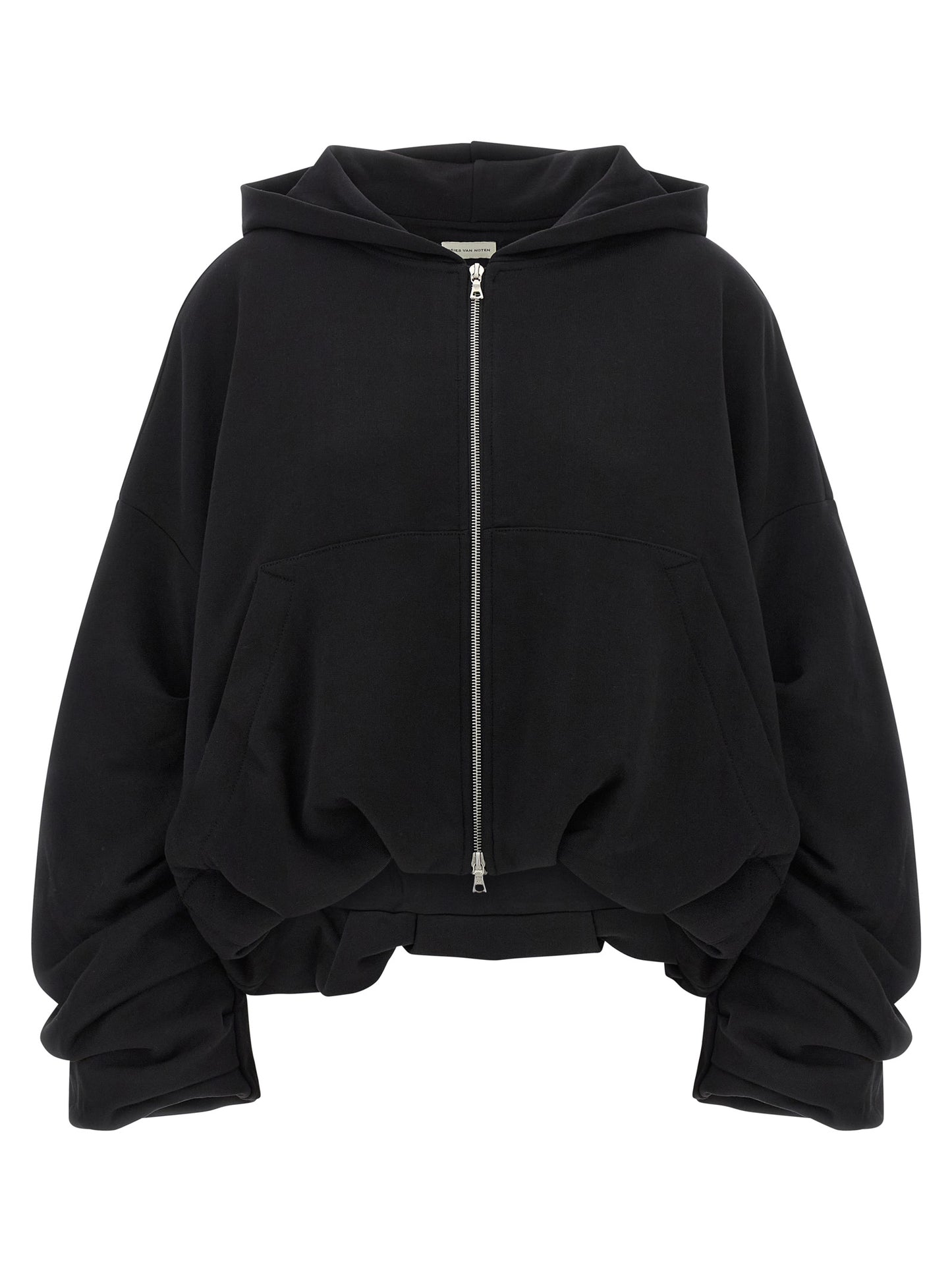 Black Cotton Hoodie