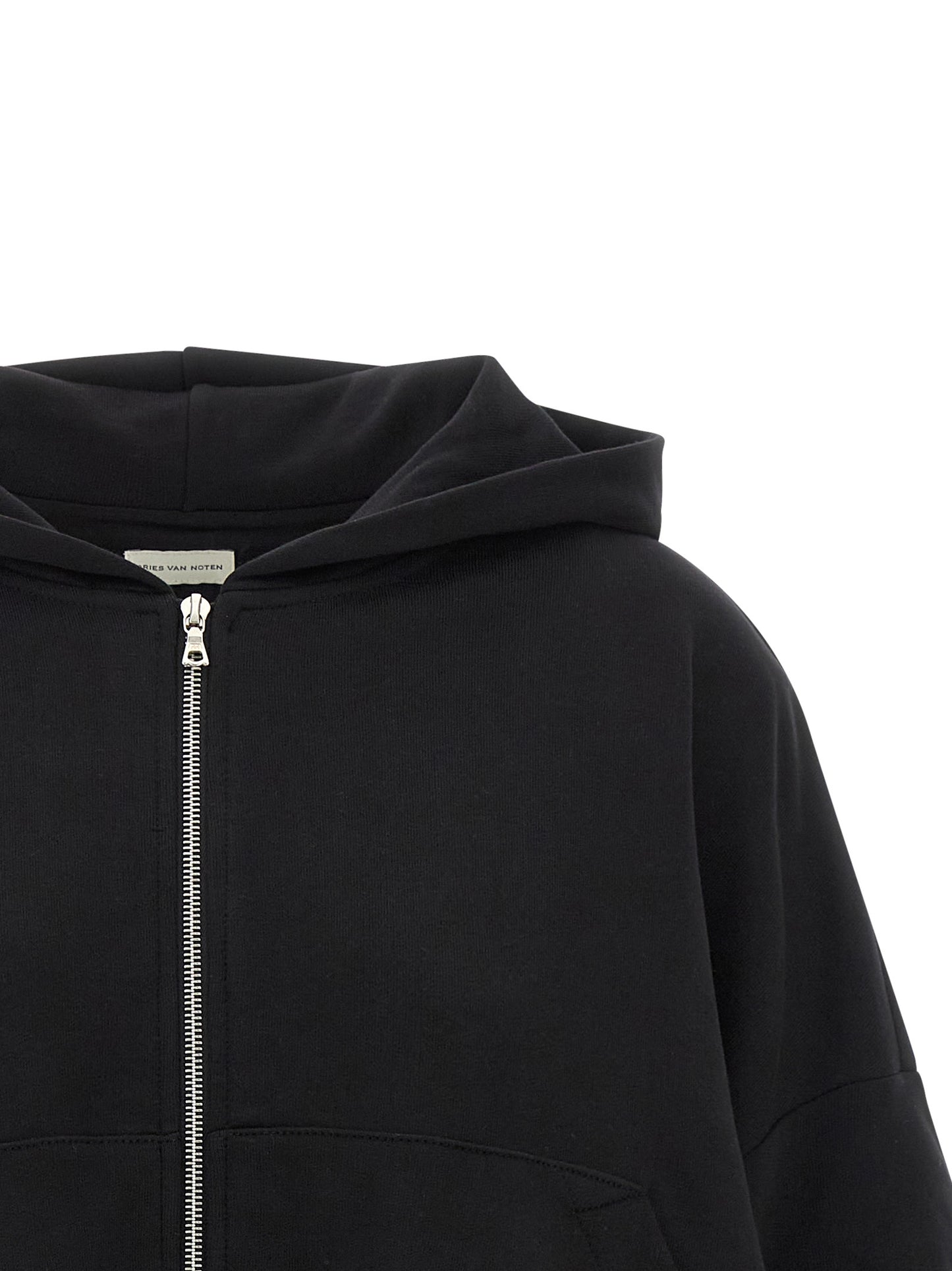 Black Cotton Hoodie