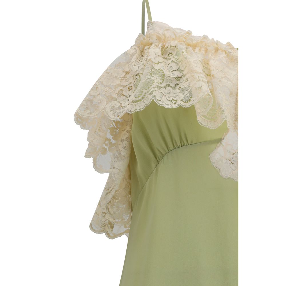 Bicolor Silk Casual Dress