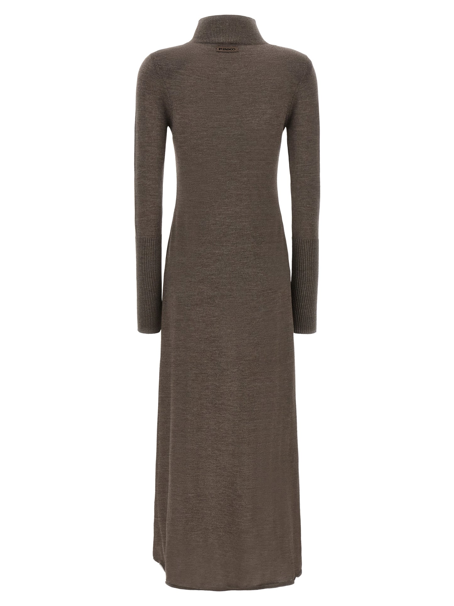 Beige Wool Long Dress