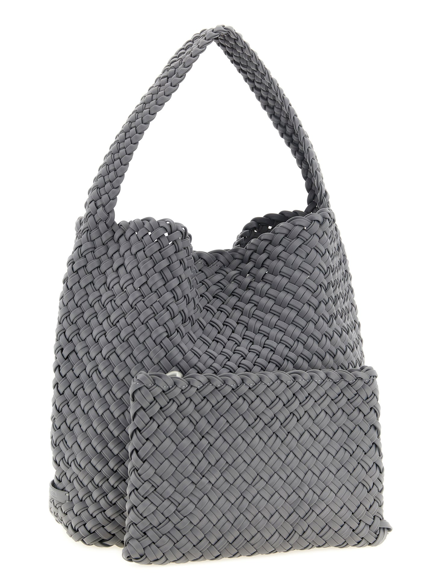 Gray Nylon Shoulder Bag
