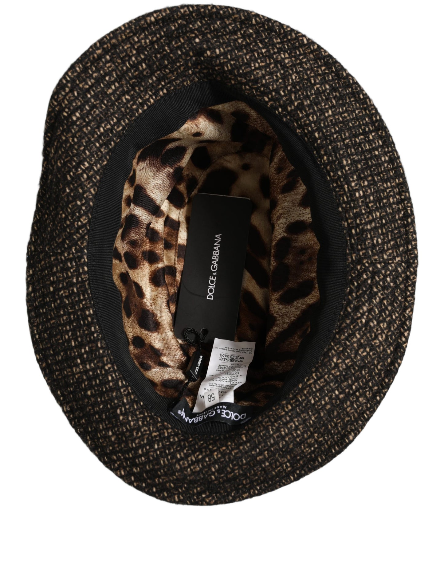 Gray Melange Blended Textured Tweed Capello Hat