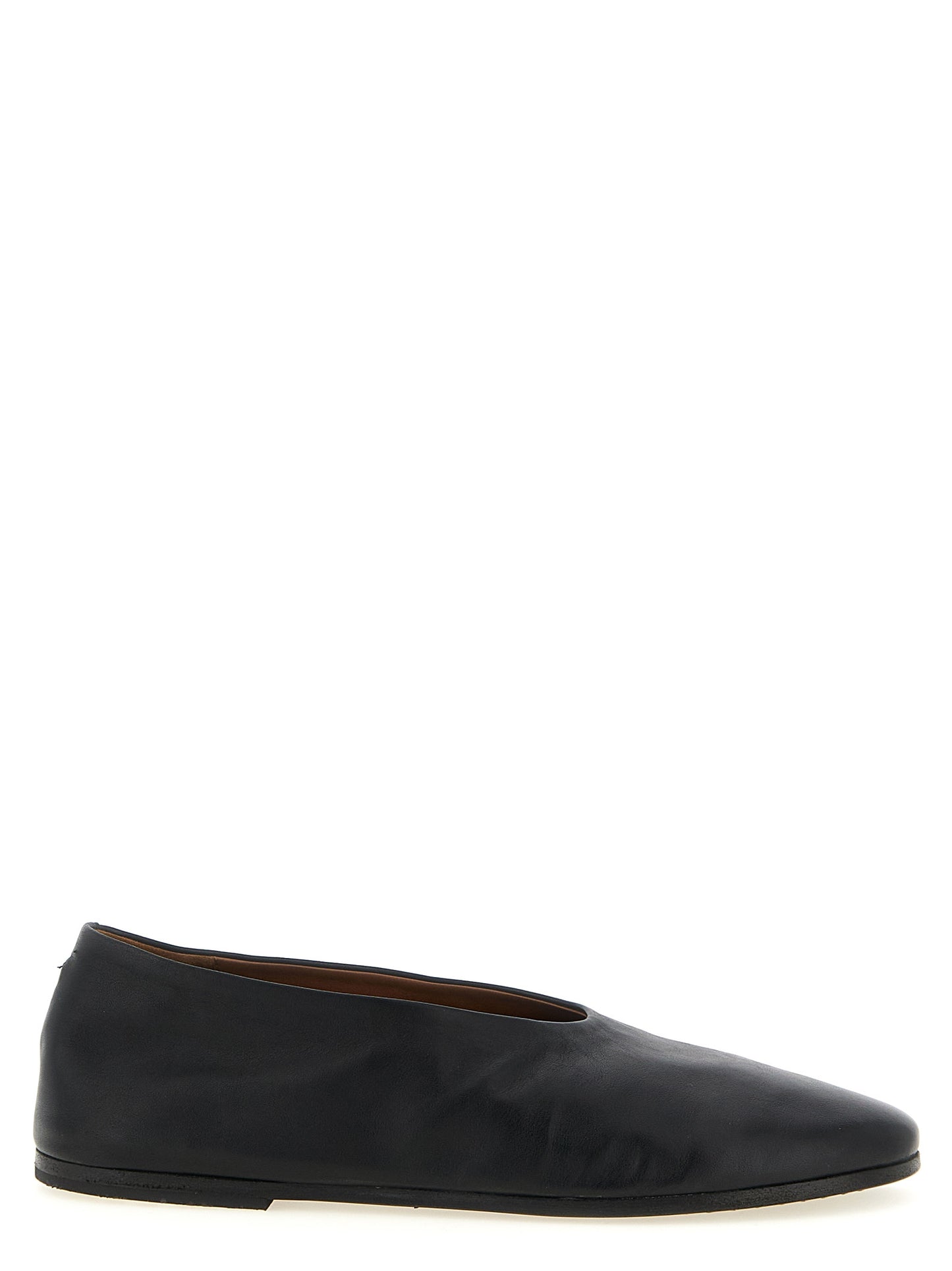 Black Calfskin Ballet Flats