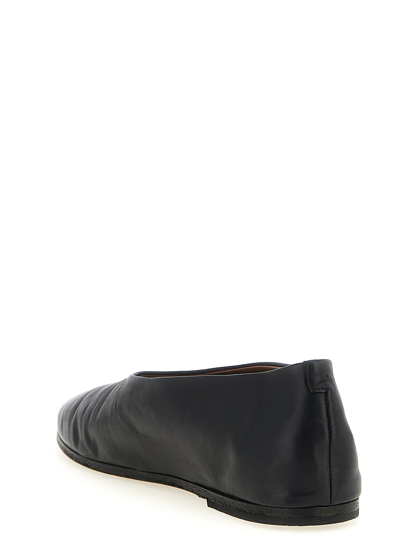 Black Calfskin Ballet Flats