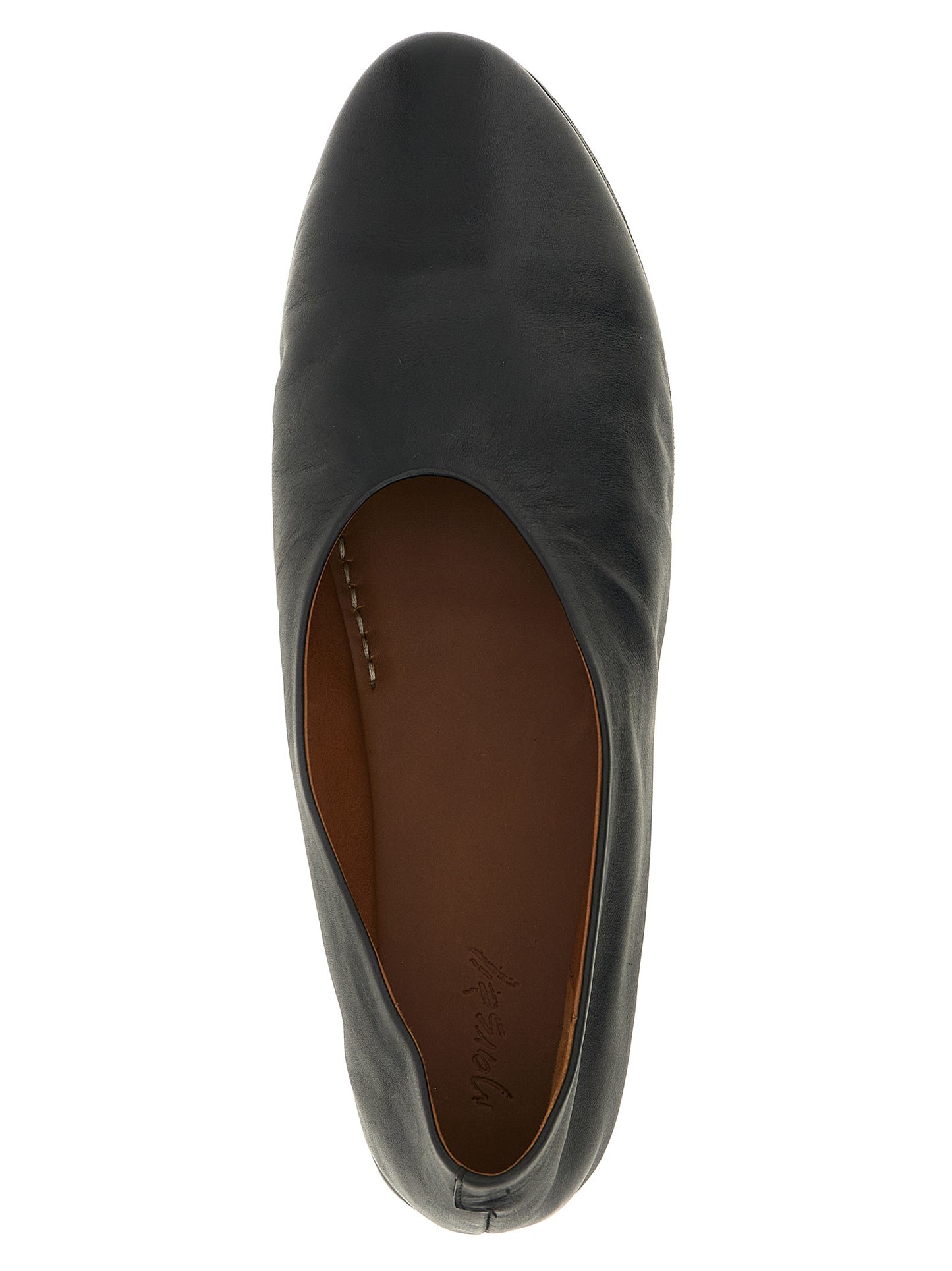 Black Calfskin Ballet Flats