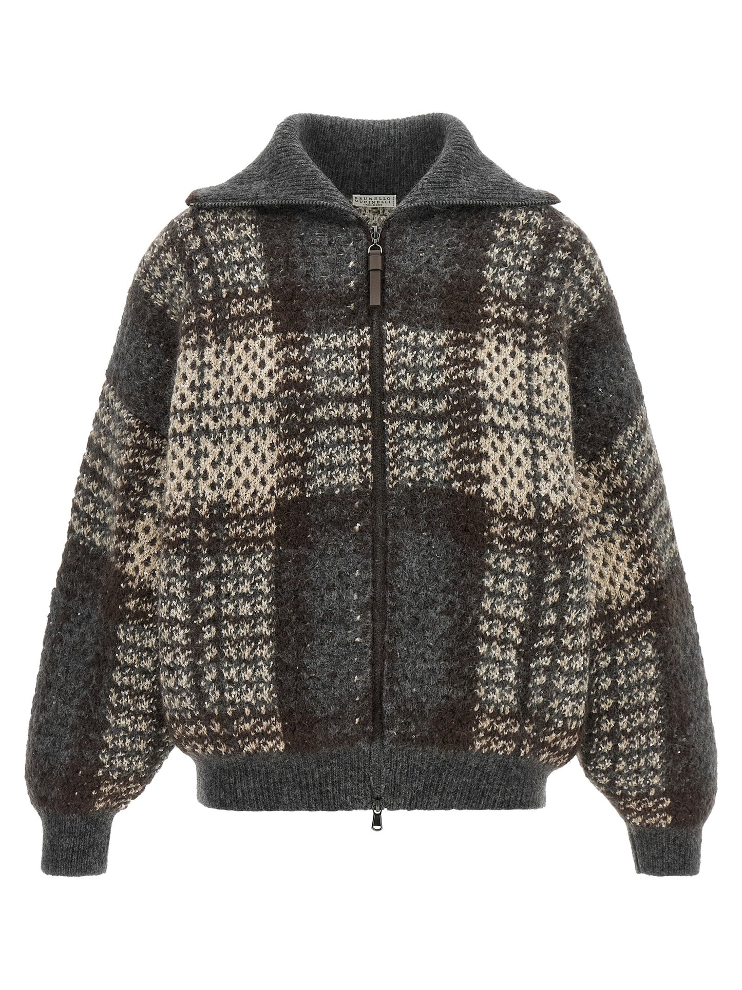 Gray Fabric Cardigan
