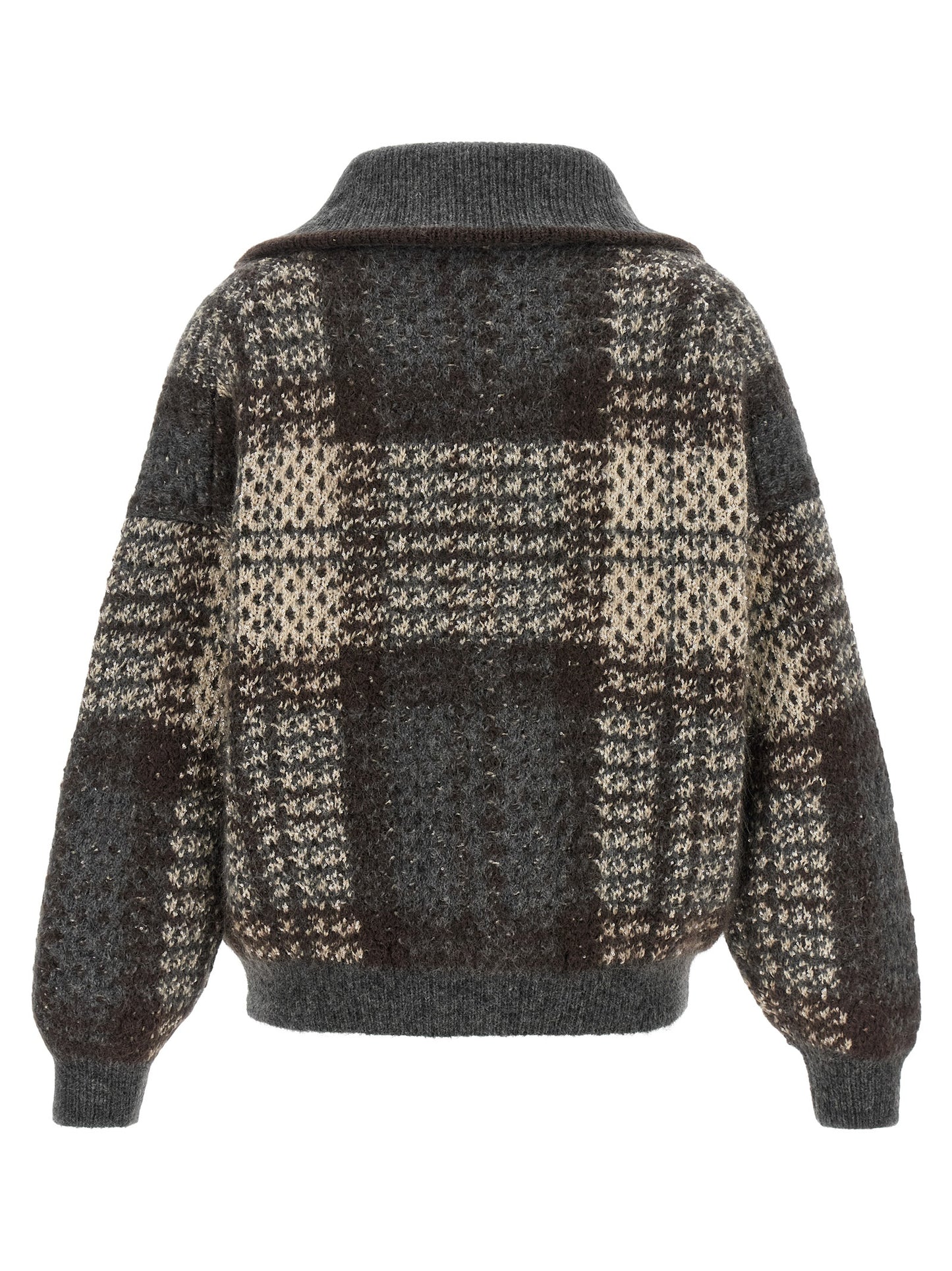 Gray Fabric Cardigan