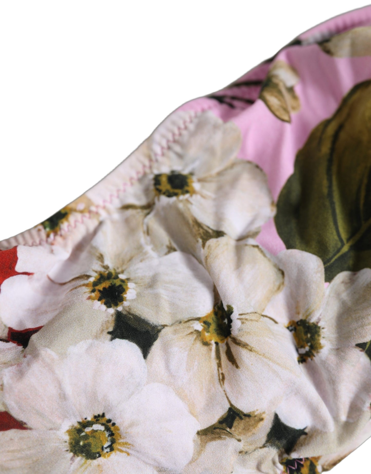 Pink Floral Print Bandeau Beachwear Bikini Top