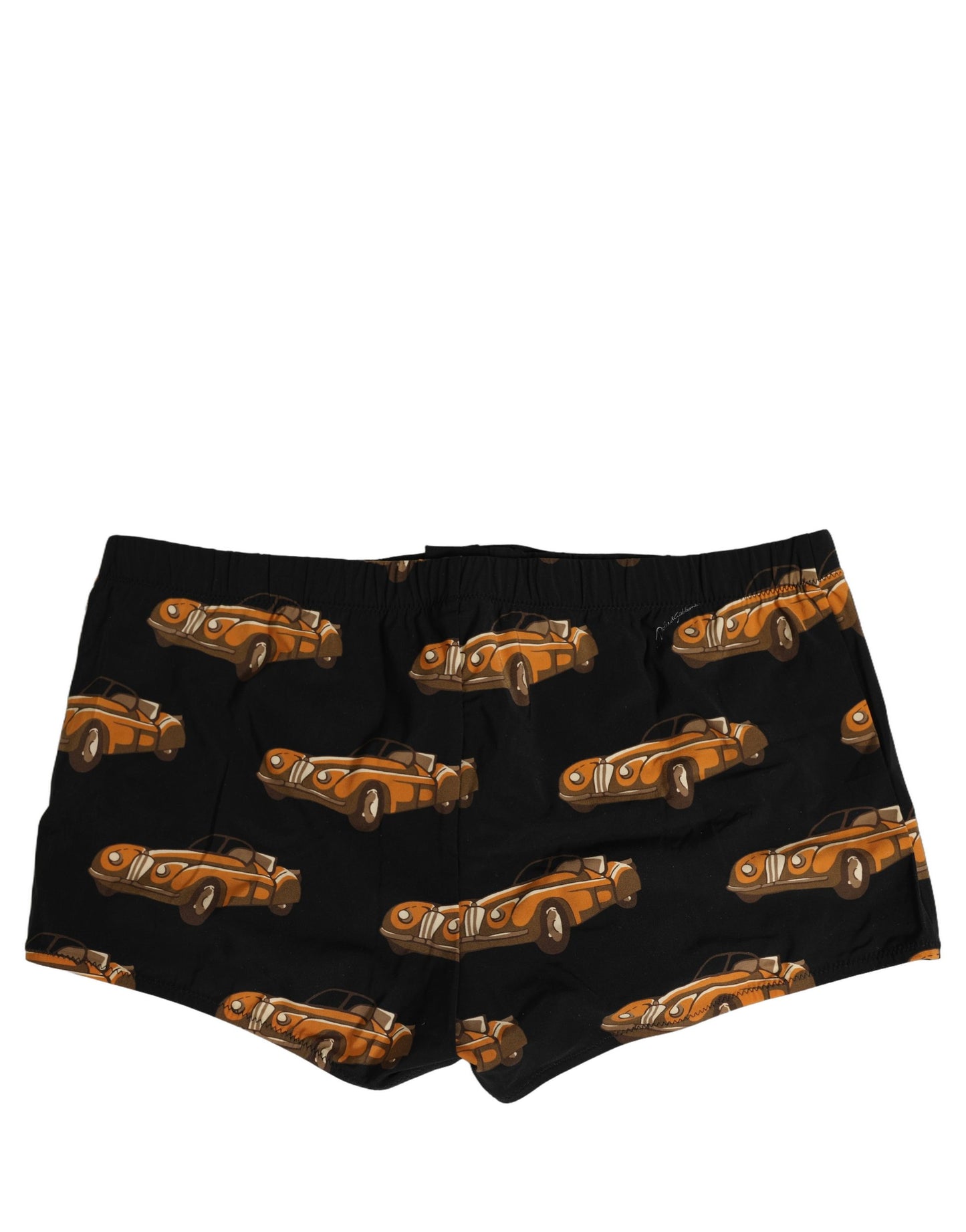 Black Car Print Swim Trunk Beachwear Swimwear