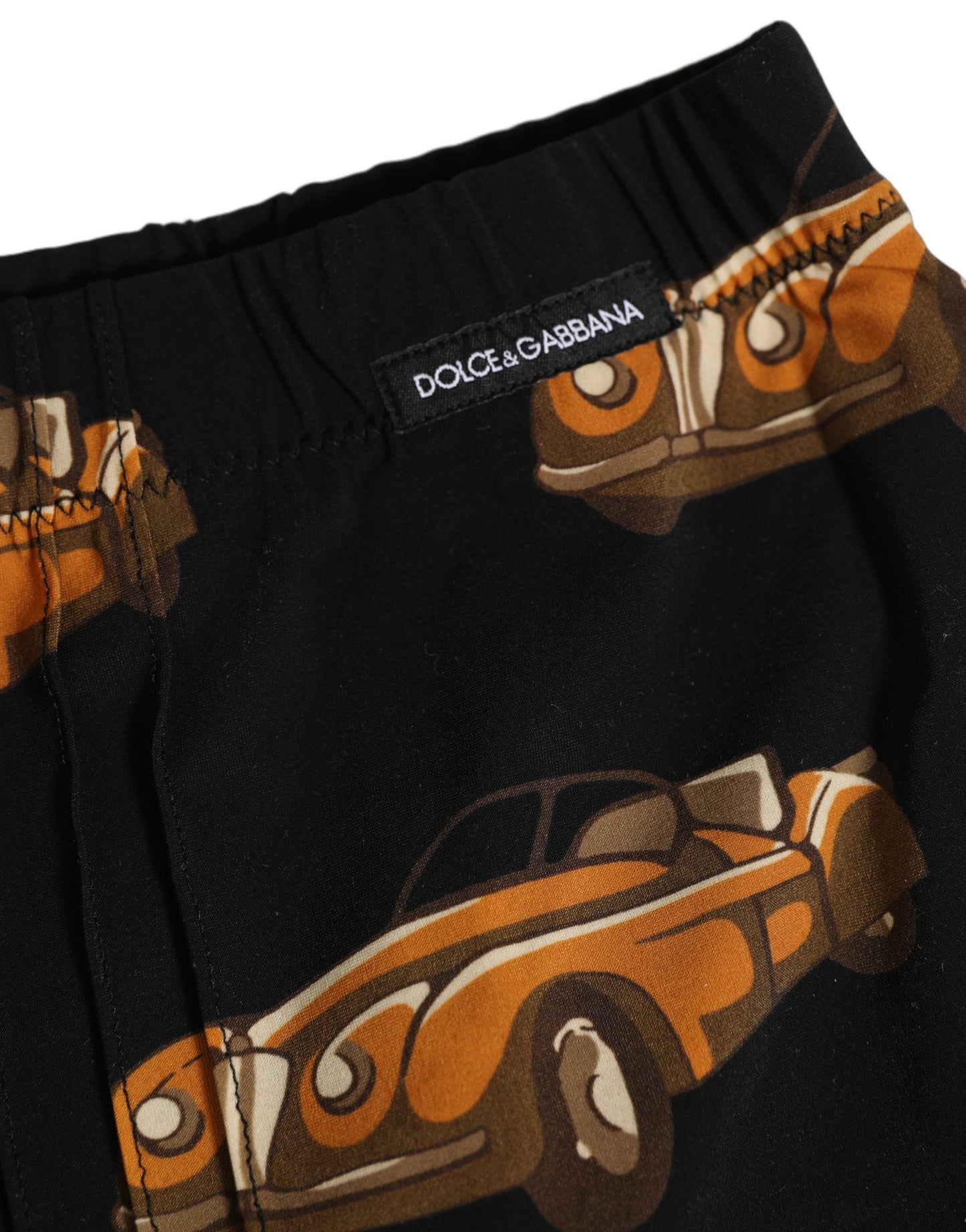 Black Car Print Swim Trunk Beachwear Swimwear