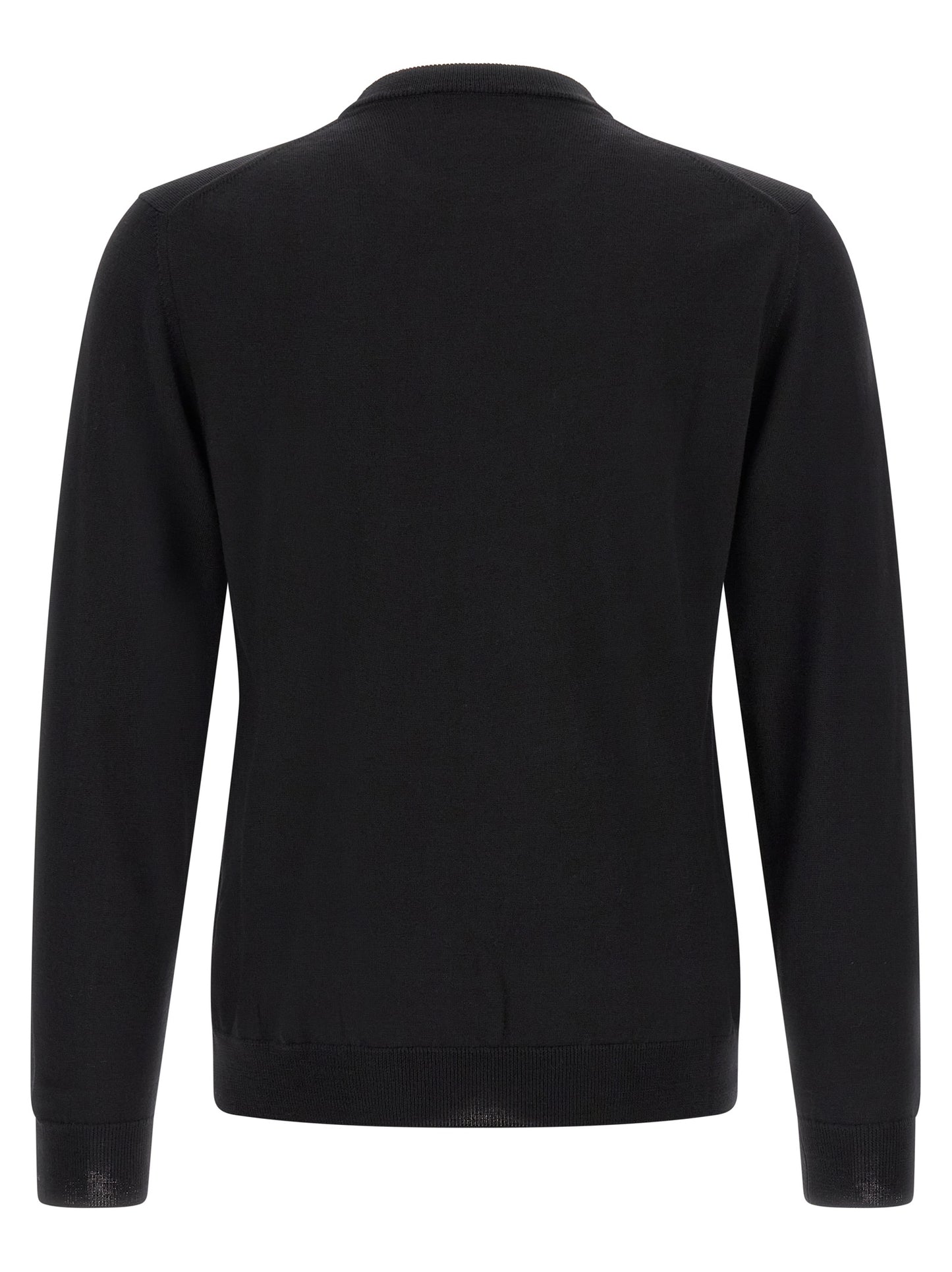 Black Virgin Wool Cardigan