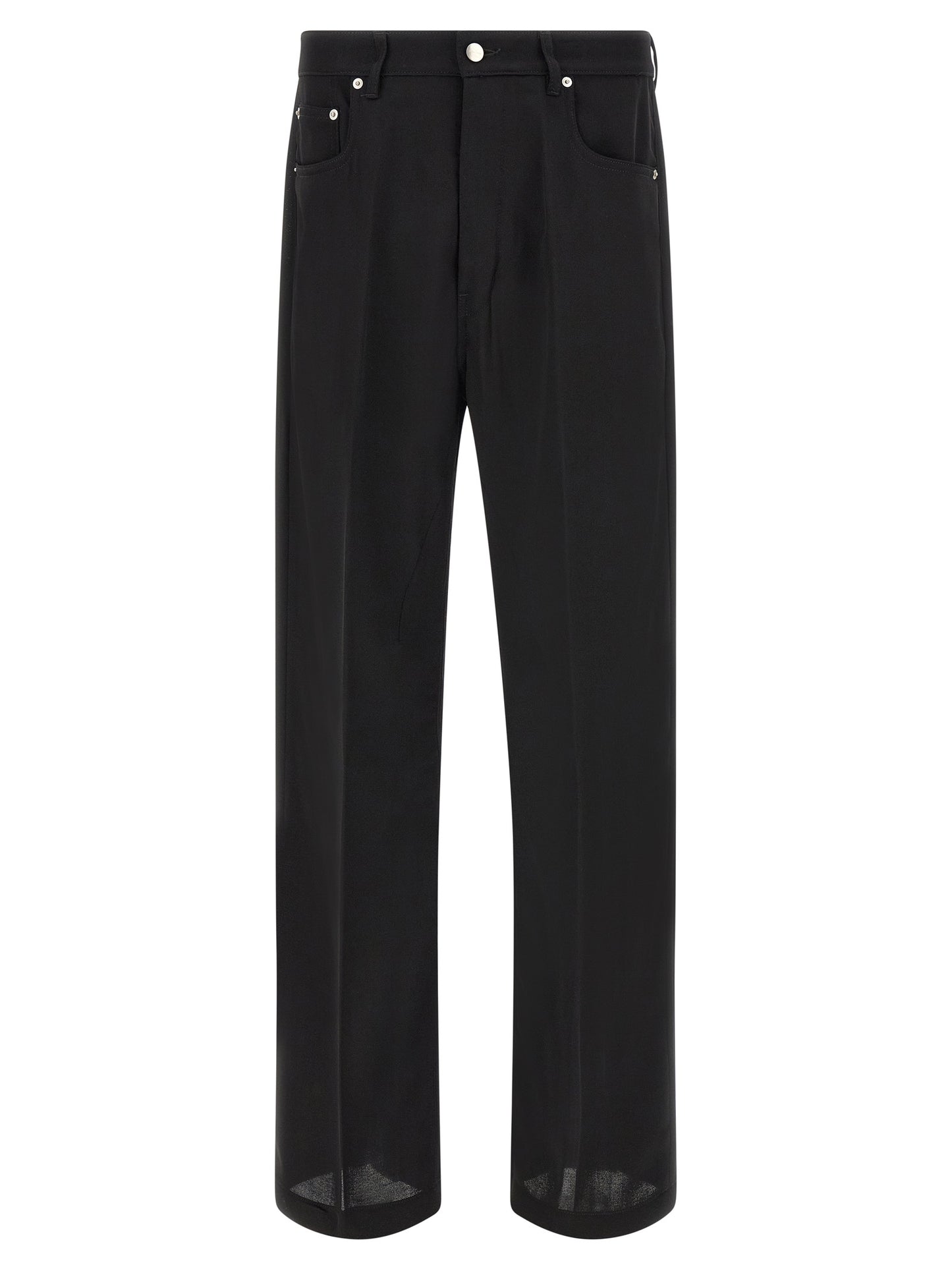 Black Cotton Relaxed Fit Jeans