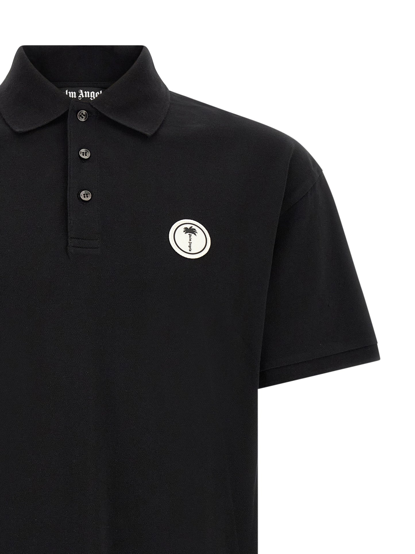 Black Cotton Polo Shirt