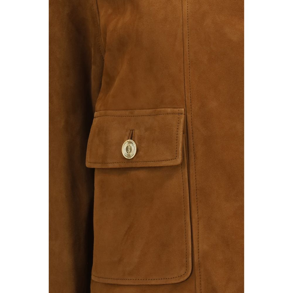 Brown Lamb Ovis Aries Full-Length Jacket