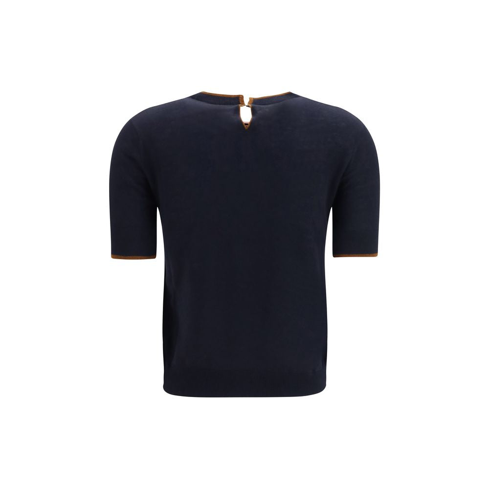 Blue Silk T-Shirt