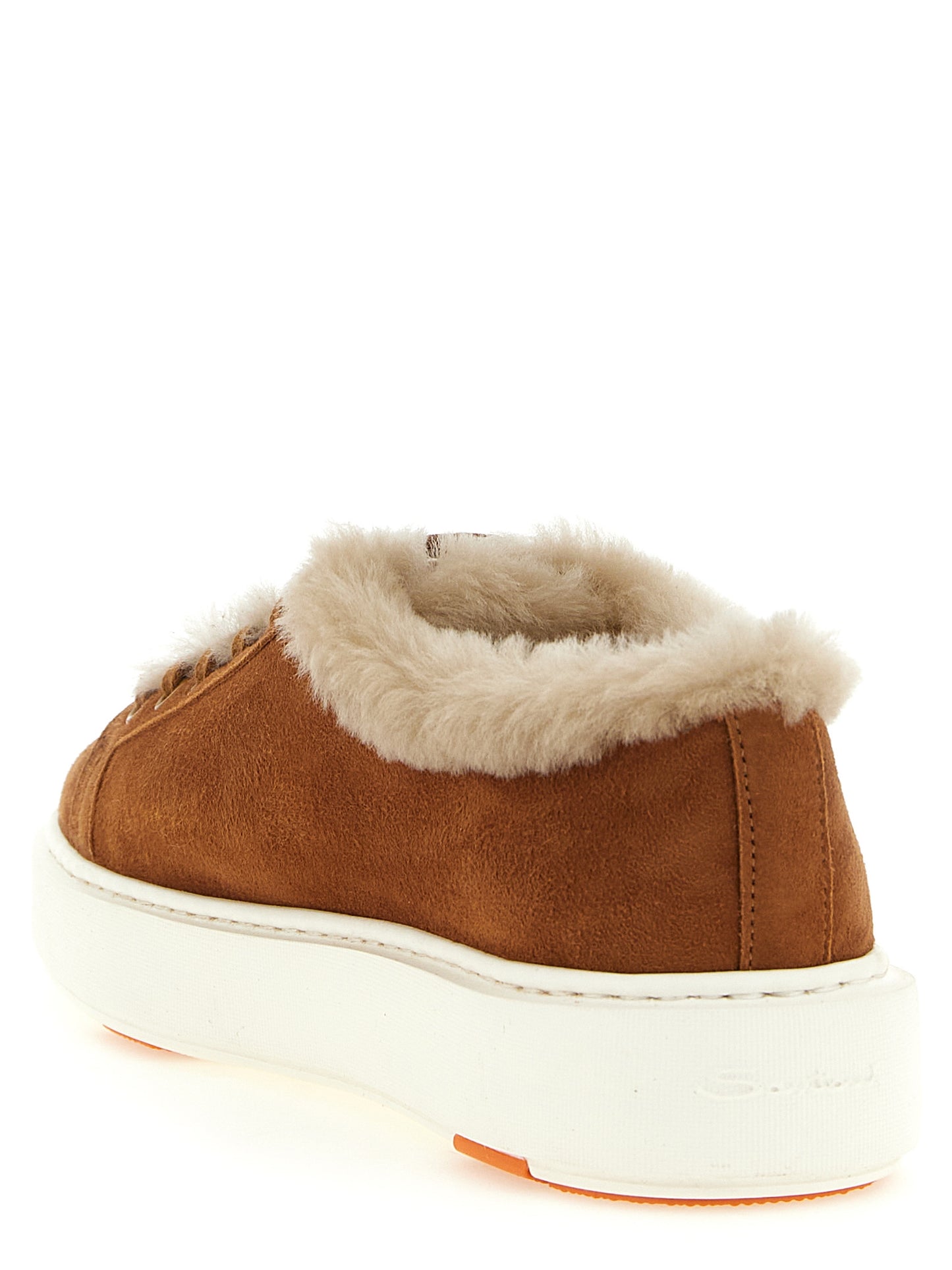 Brown Goatskin Low Top Sneakers