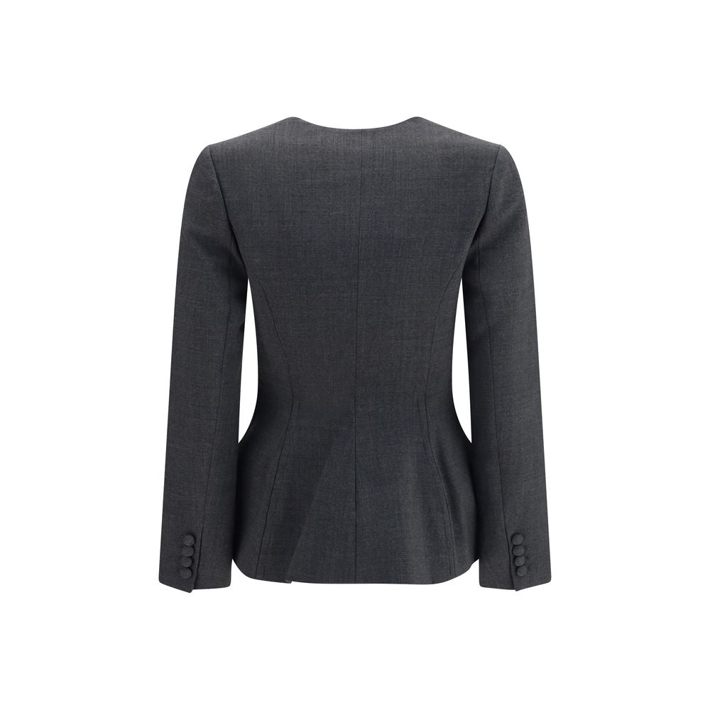 Gray Polyester Blazer