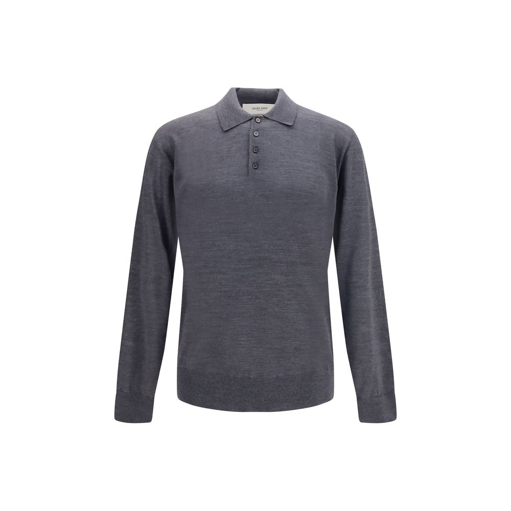 Gray Wool Oves Aries Polo Shirt