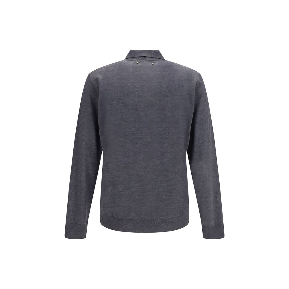 Gray Wool Oves Aries Polo Shirt