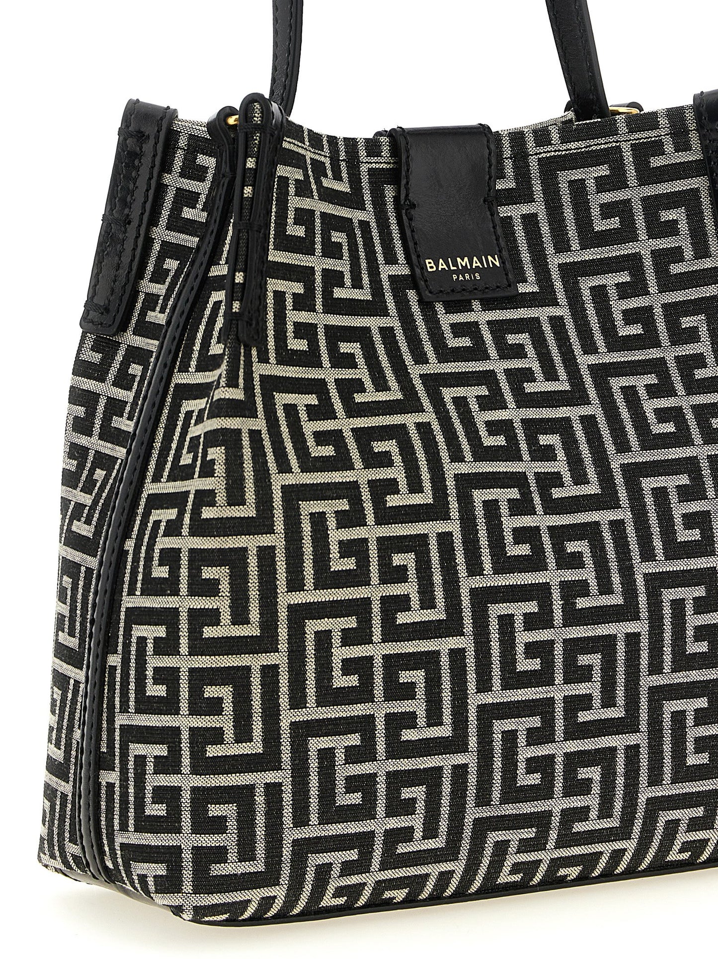 Bicolor Cotton Shoulder Bag
