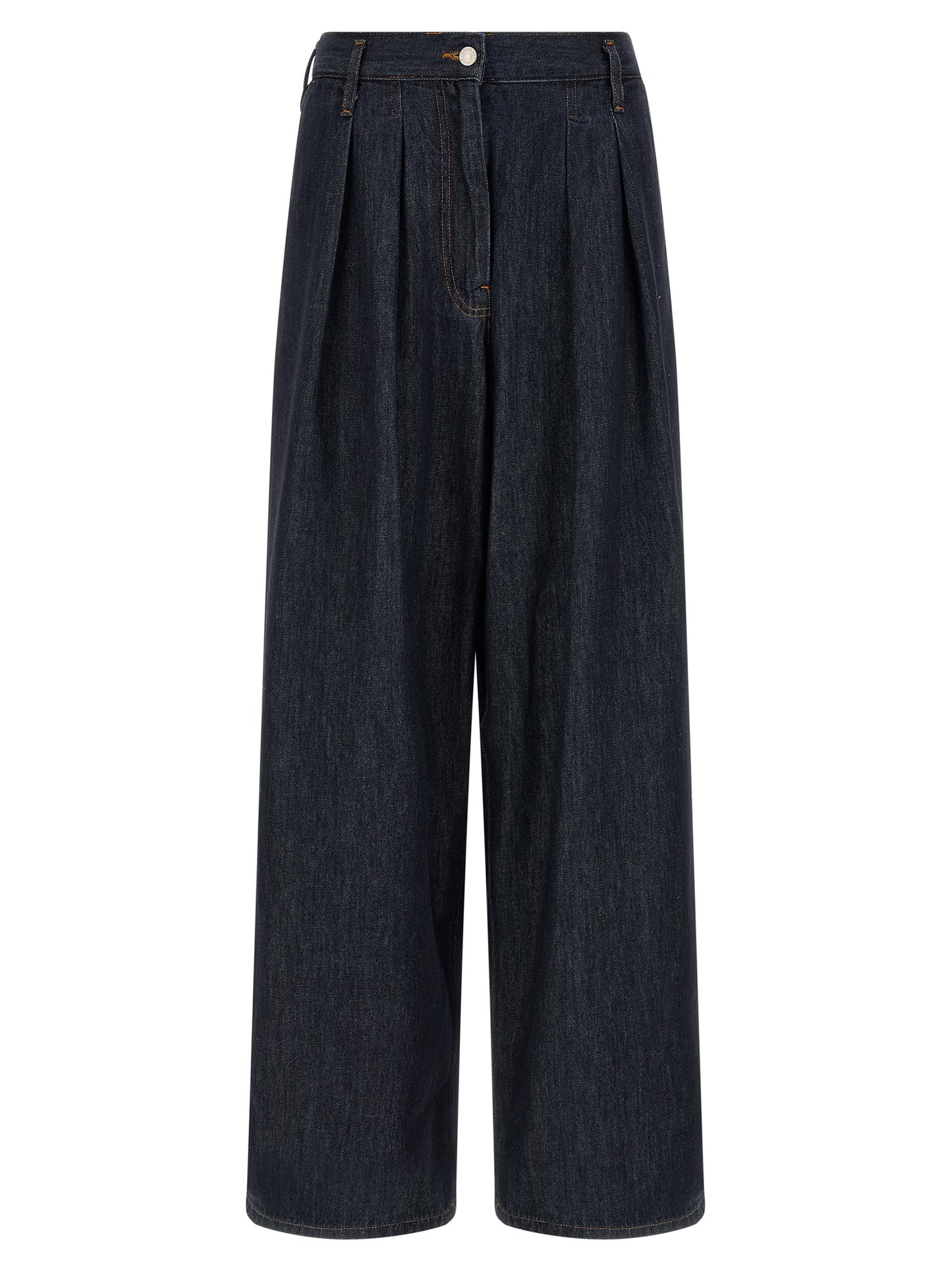 Blue Cotton Relaxed Fit Jeans