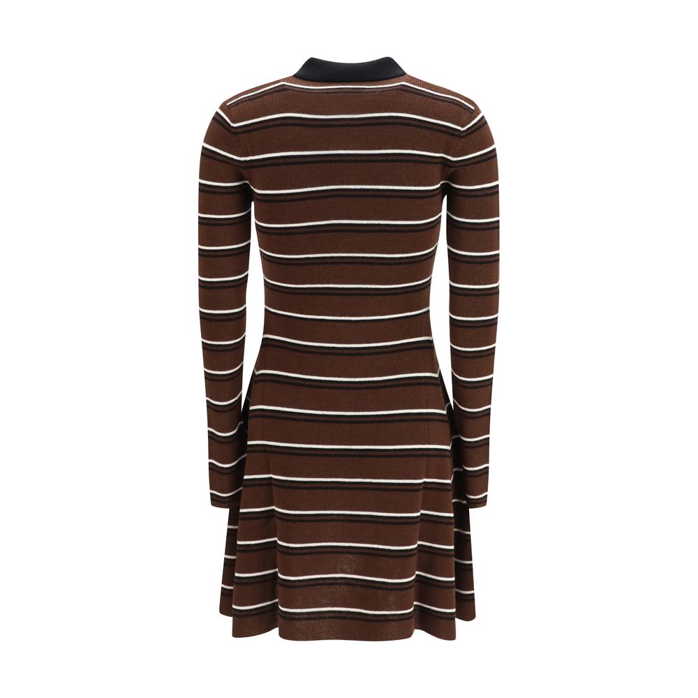 Brown Wool Oves Aries Casual Dress