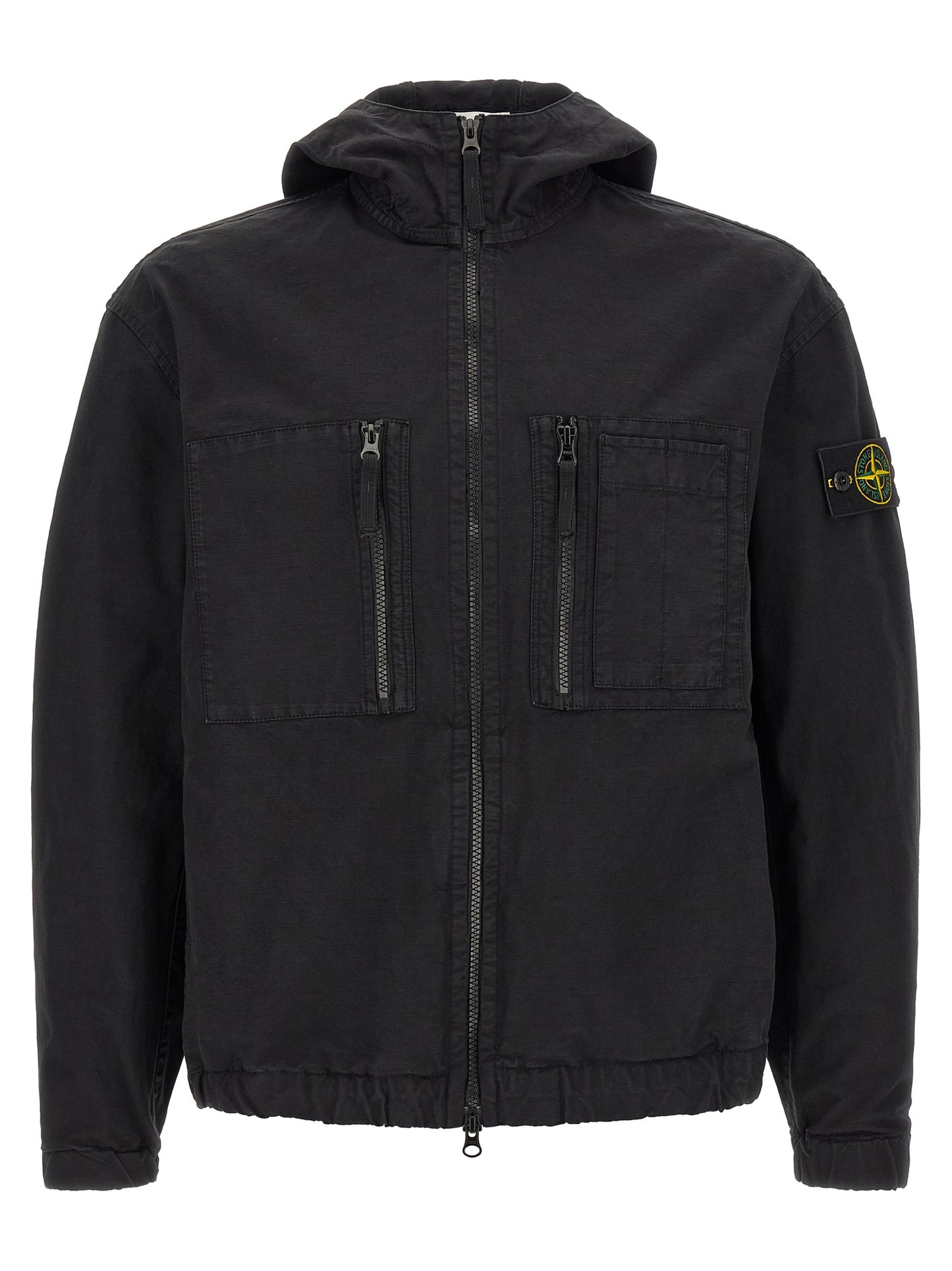 Black Cotton Shell Jacket