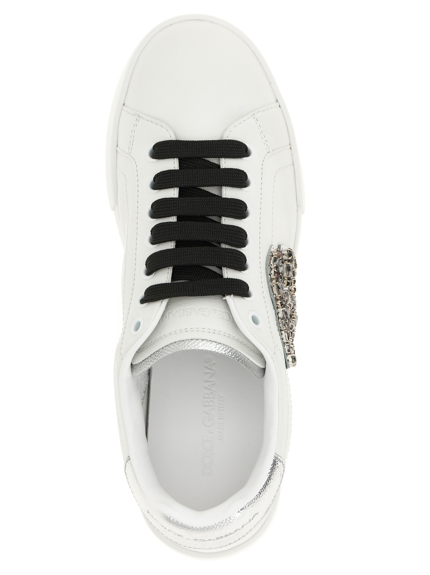 Silver Calfskin Low Top Sneakers