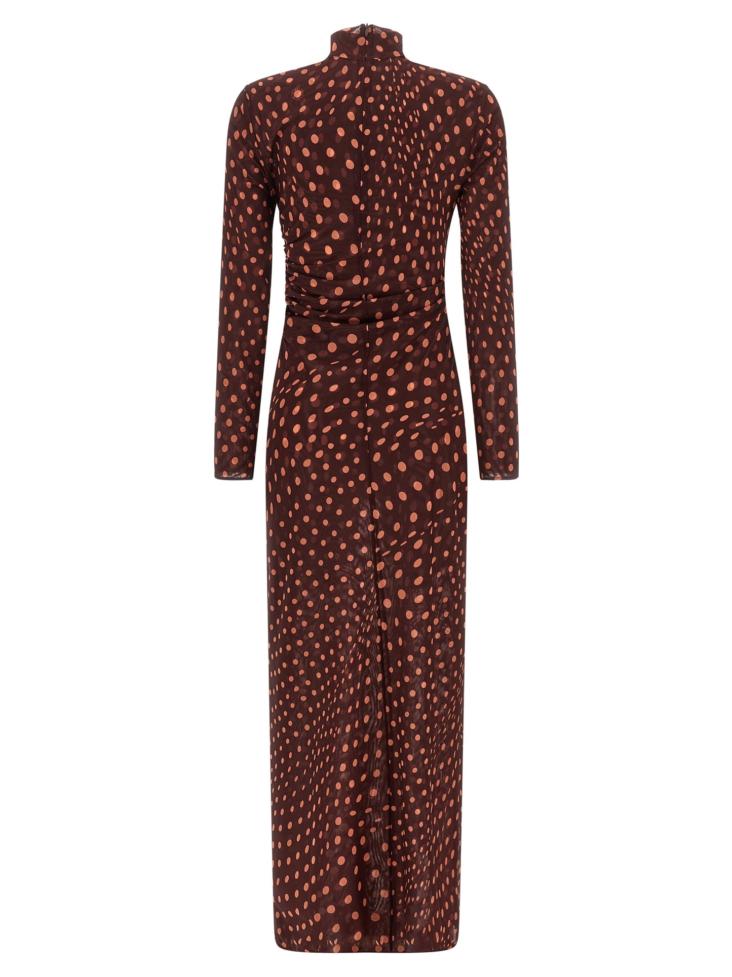 Bordeaux Polyamide Long Dress