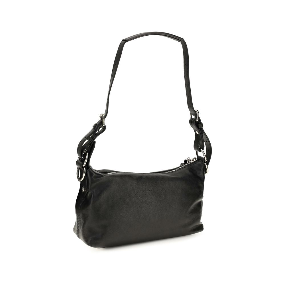 Black Lambskin Shoulder Bag