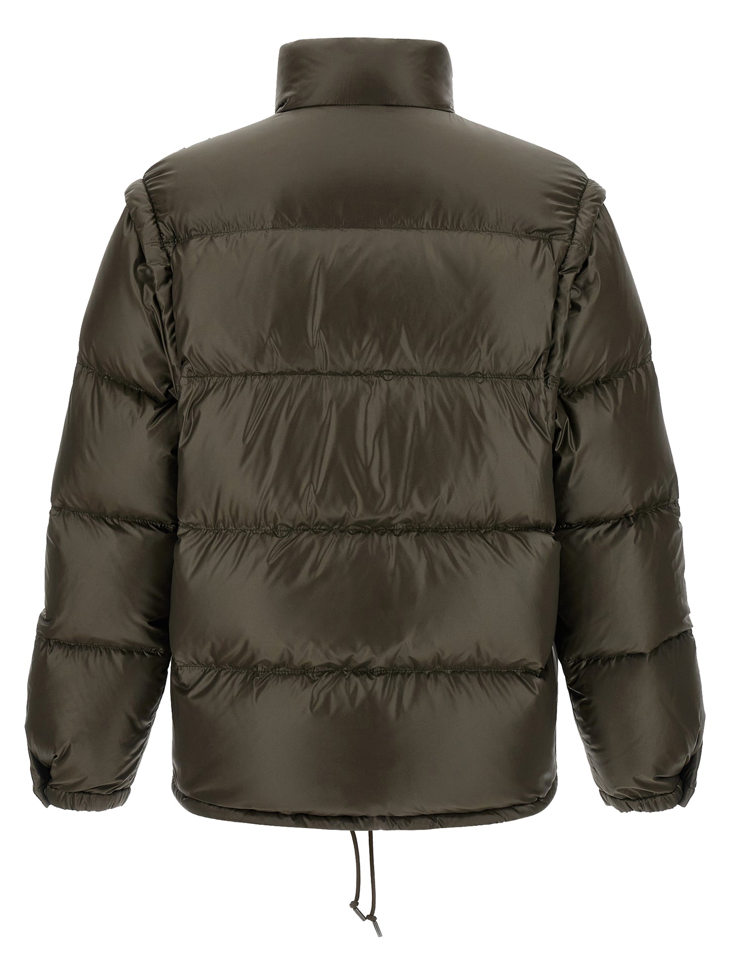 Gray Recycled Polyamide Full-Length Jacket